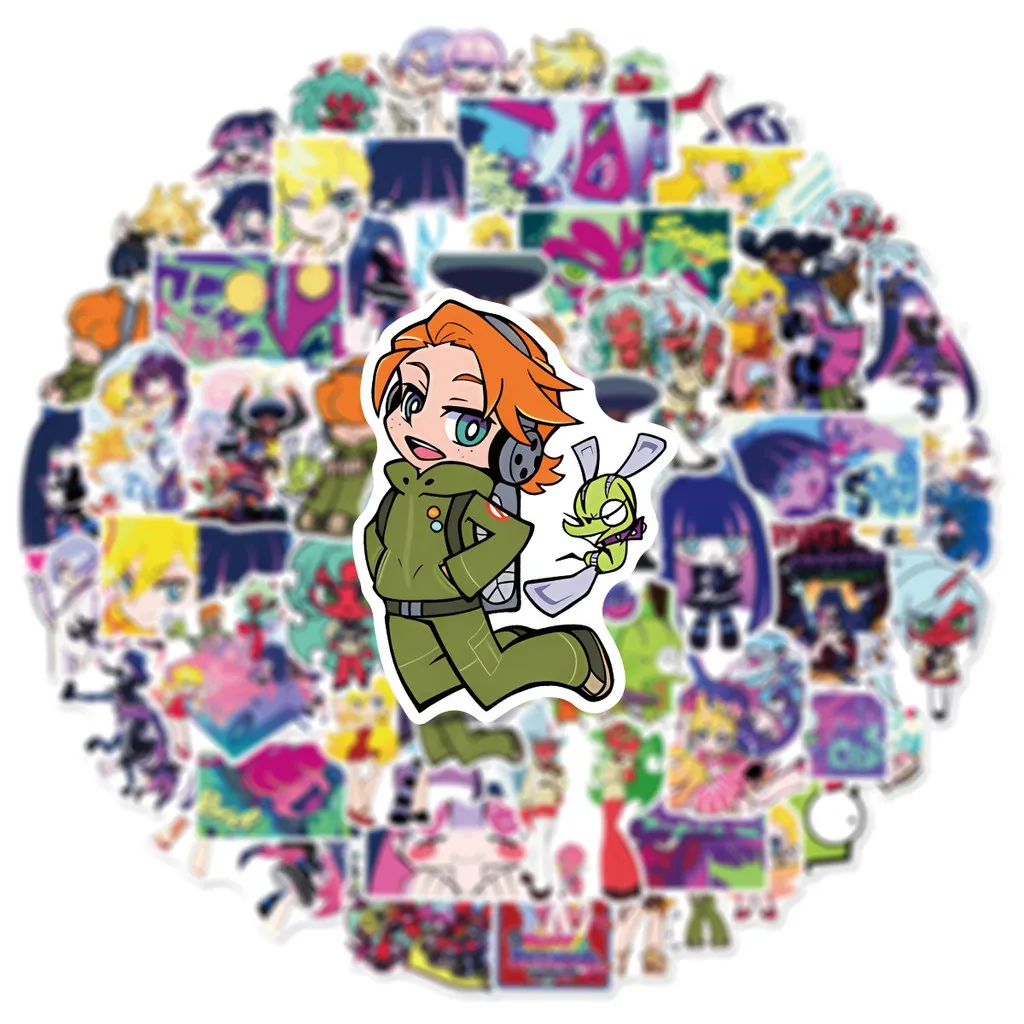 60 Pcs 일본 애니메이션 팬티 & 스타킹 낙서 스티커 - 수하물, 노트북, 전화 녹음용 방수 데칼YourLife Store