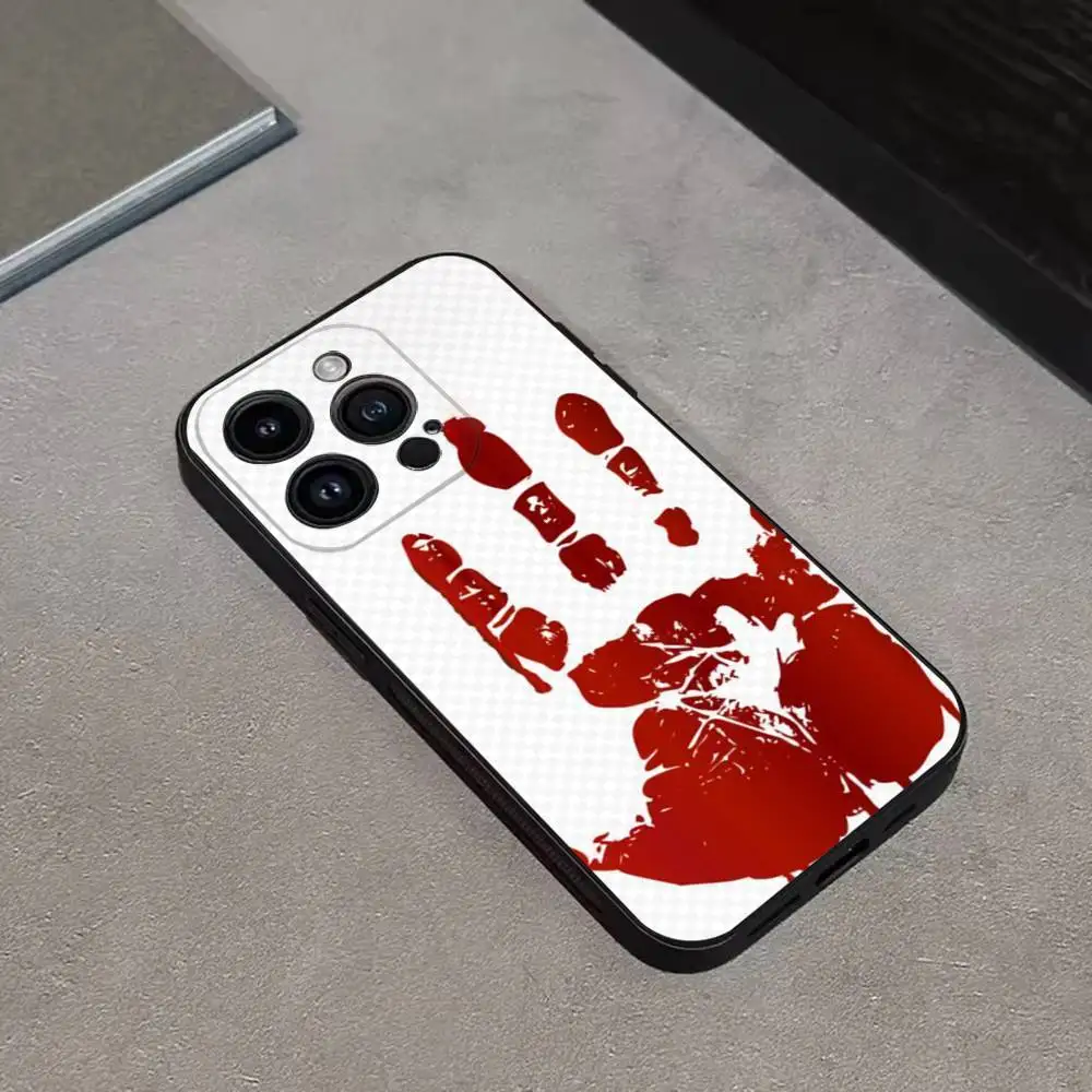 حافظة هاتف HALLOWEEN BLOODY SPLATTER لهاتف iPhone 17,16,15,14,13,12,11 Plus,Pro Max,XS,X,XR,SE,Mini,8,7,غطاء أسود من السيليكون الناعم