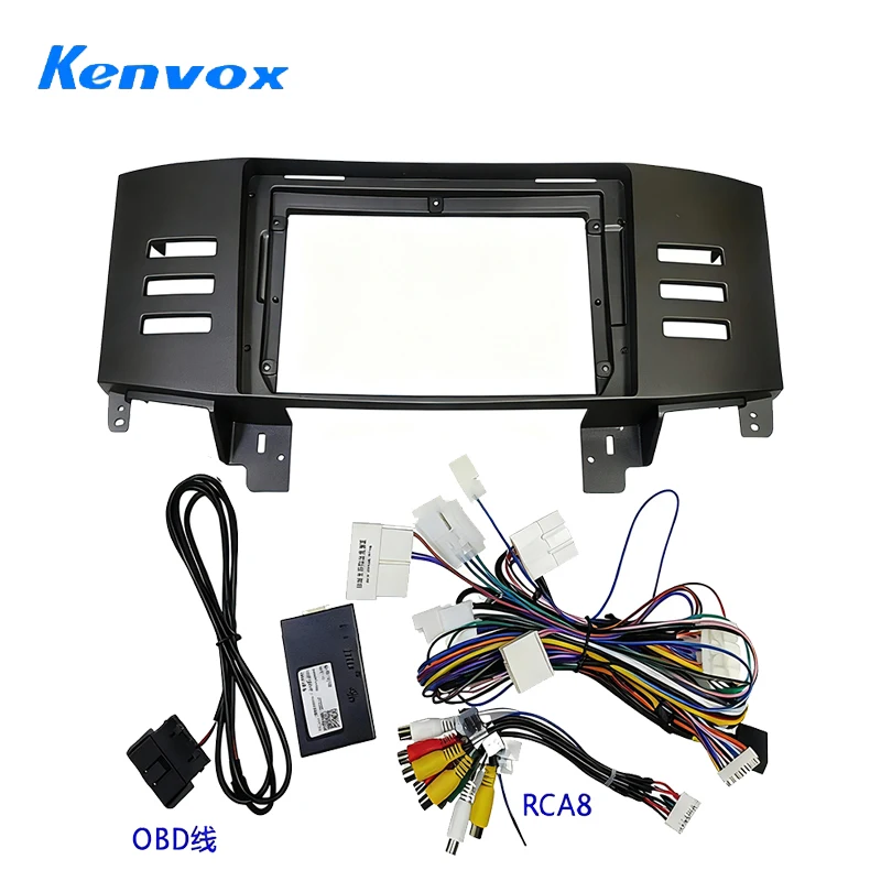 

Android Car Radio Installation Fascia Frame For Toyota Mark X 06-09 2din stereo Panel Dash Mount Kit wire harness cable