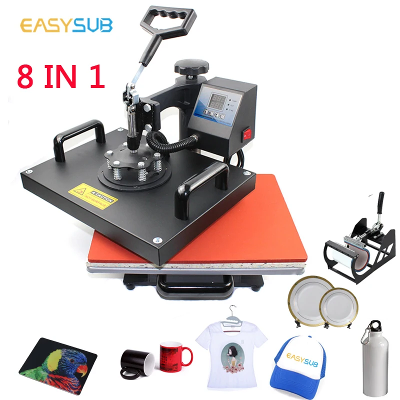 

29x38CM Multifunctional Heat Press Machine8 In1 Heat Press Machine For Caps/ Card /Cup/Label /Cloths