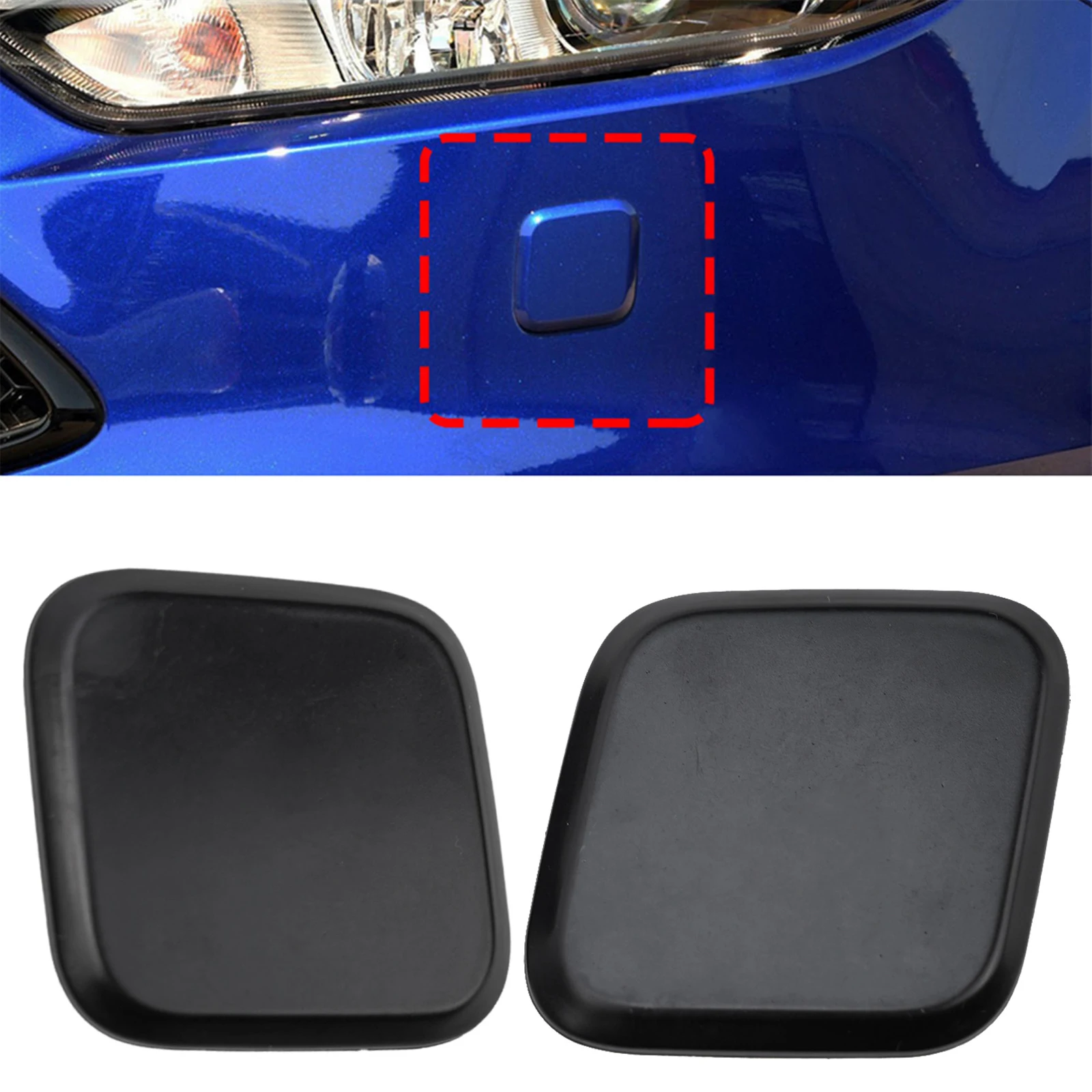 1 Pc/2 Pc Car Headlamp Headlight Washer Nozzle  Jet Cap Cover  For Ford Focus 15-18 Headlamp Cleaning Washer Jet Cap