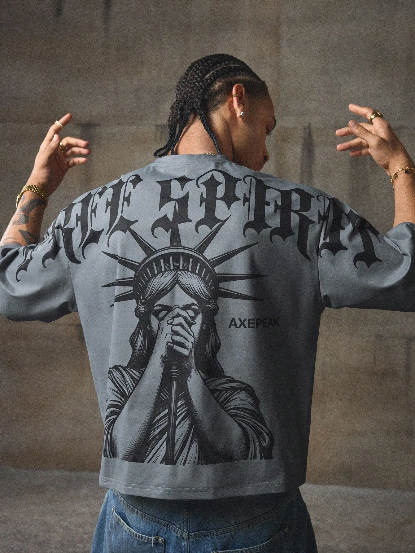 2026 sommer Neue Stil männer T-shirt Straße Casual Mode Komfortable Weiche Atmungsaktive Leichte 3D Engel Muster Drucken – Detail 8