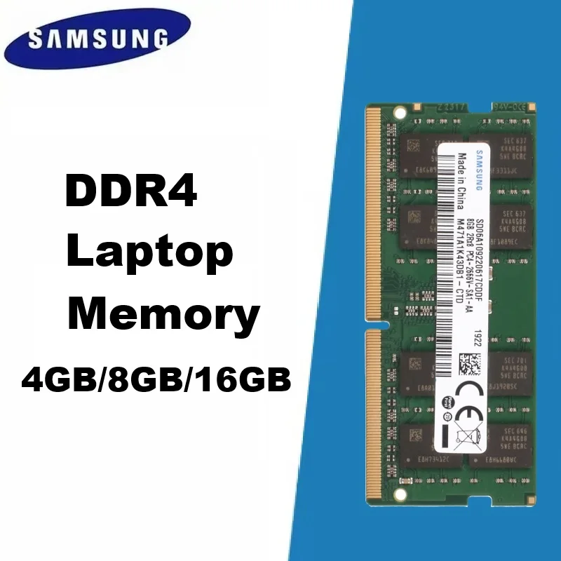 SAMSUNG Laptop DDR4 Memoria SODIMM RAM 4GB 8GB 16GB Notebook Memory 3200MHz 2666Mhz 2400MHz 2133MHz 3200AA PC4 Sodimm Gaming Ram
