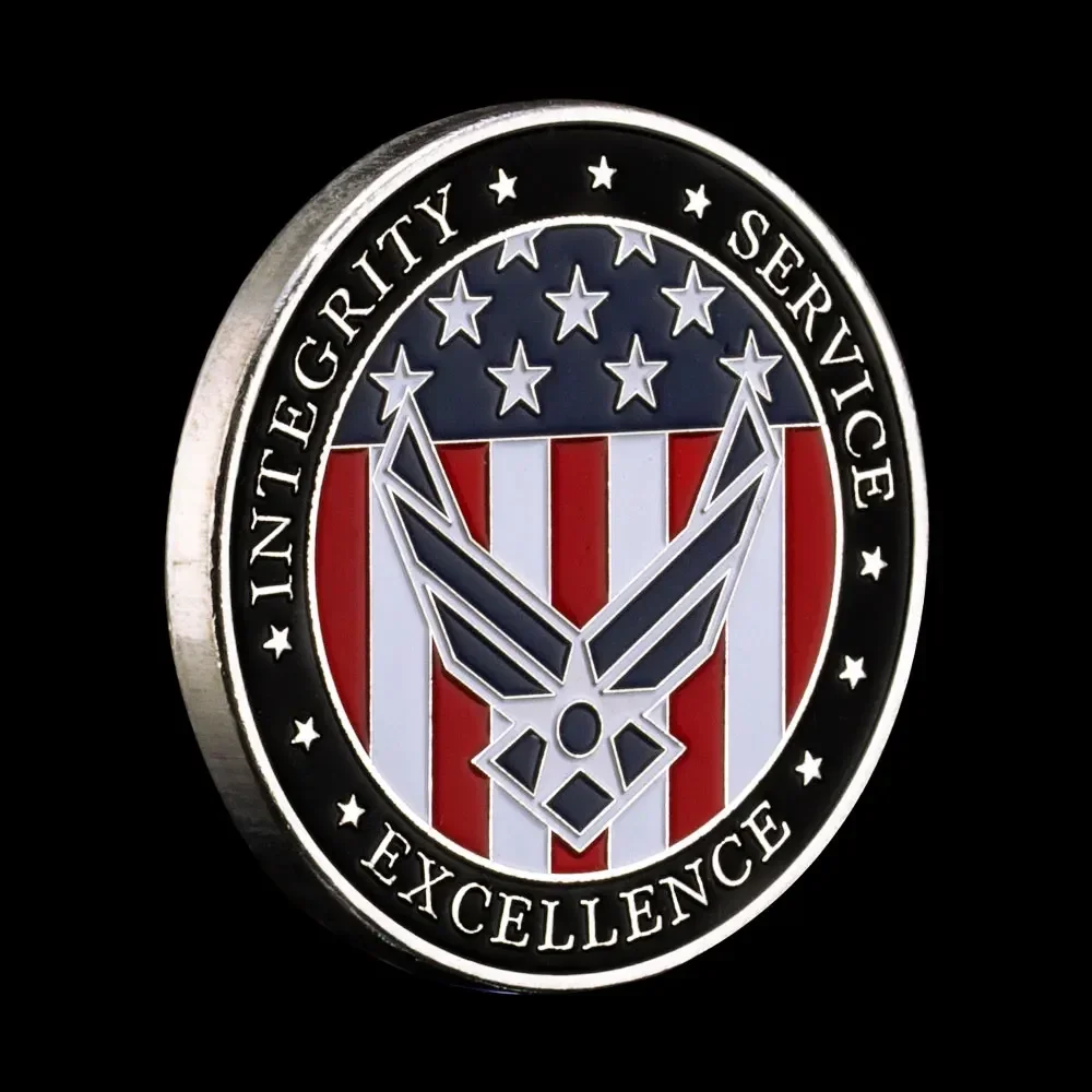 Excellence Integrity Service Souvenir Coin Silver Plated Military Challenge Honor Collectible Coins Exquisite Gifts