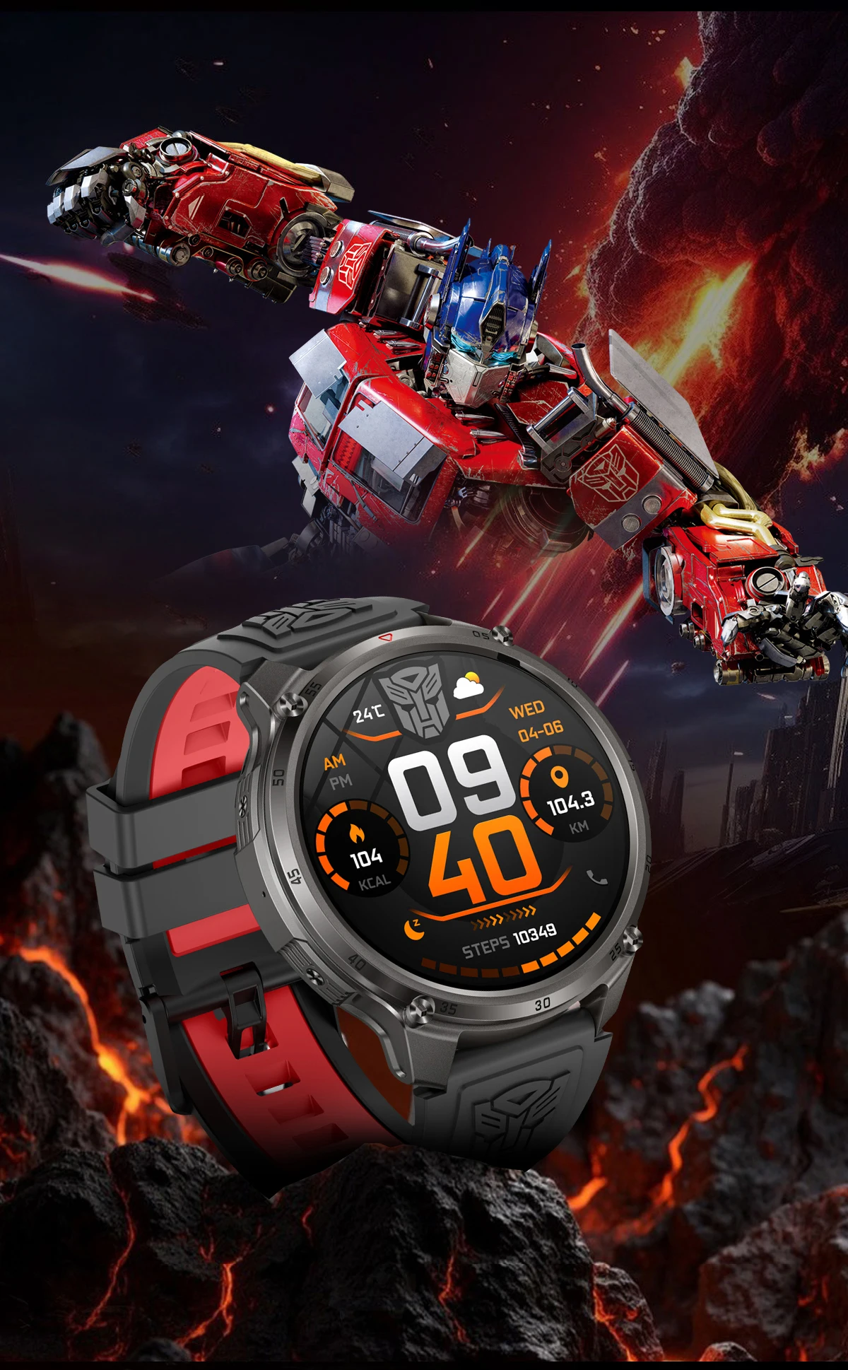 2026 Neue T-RX5 1200mAh Akku Smartwatch für Herren 1,7" HD-Bildschirm Kompass Taktische Taschenlampe IP68 Wasserdicht BT-Anruf Militäruhr – Detail 19