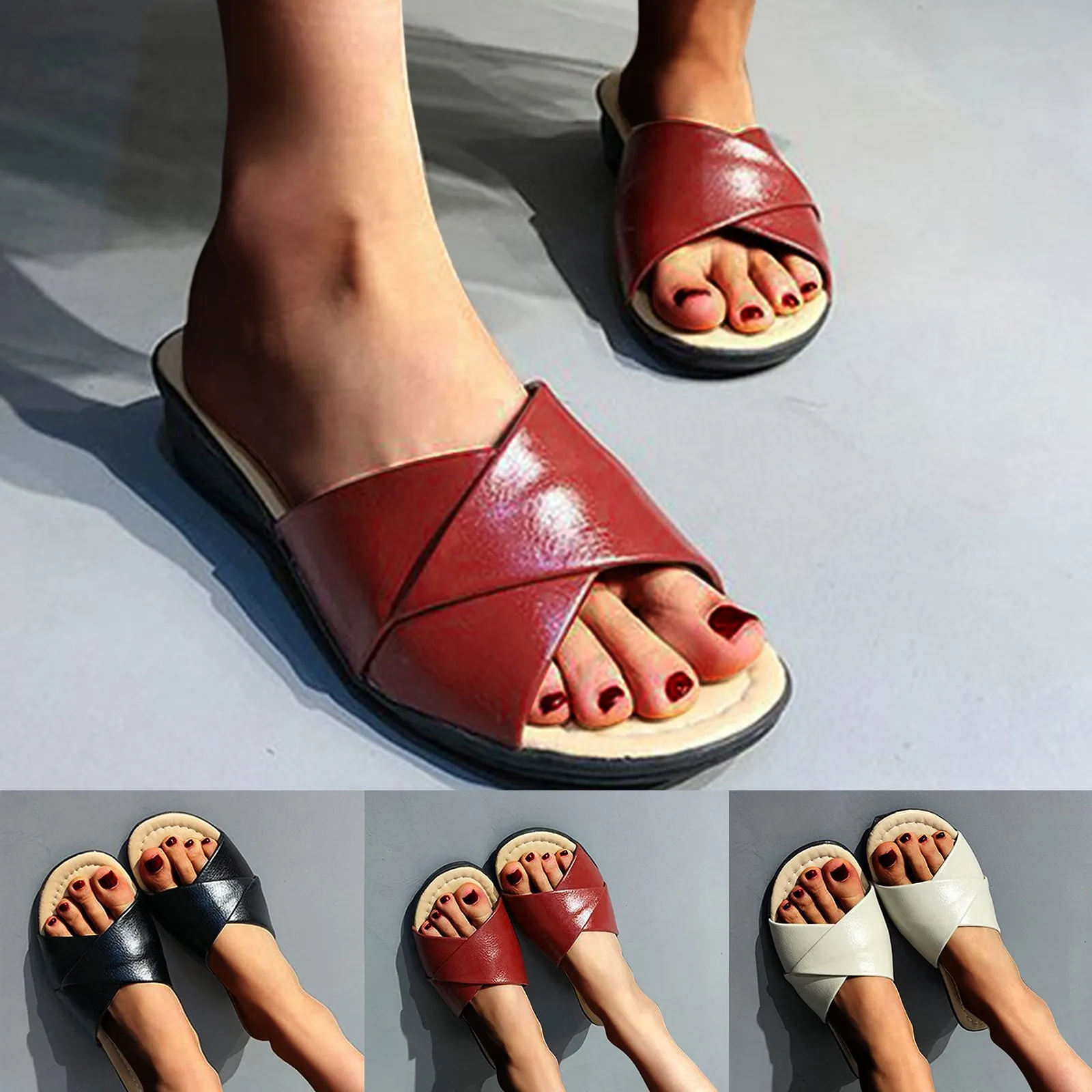 

Women Sandals Women Heels Sandals Slip On Summer Shoes For Women Wedge Sandals Summer Slippers Female Heeled Shoes With Platform