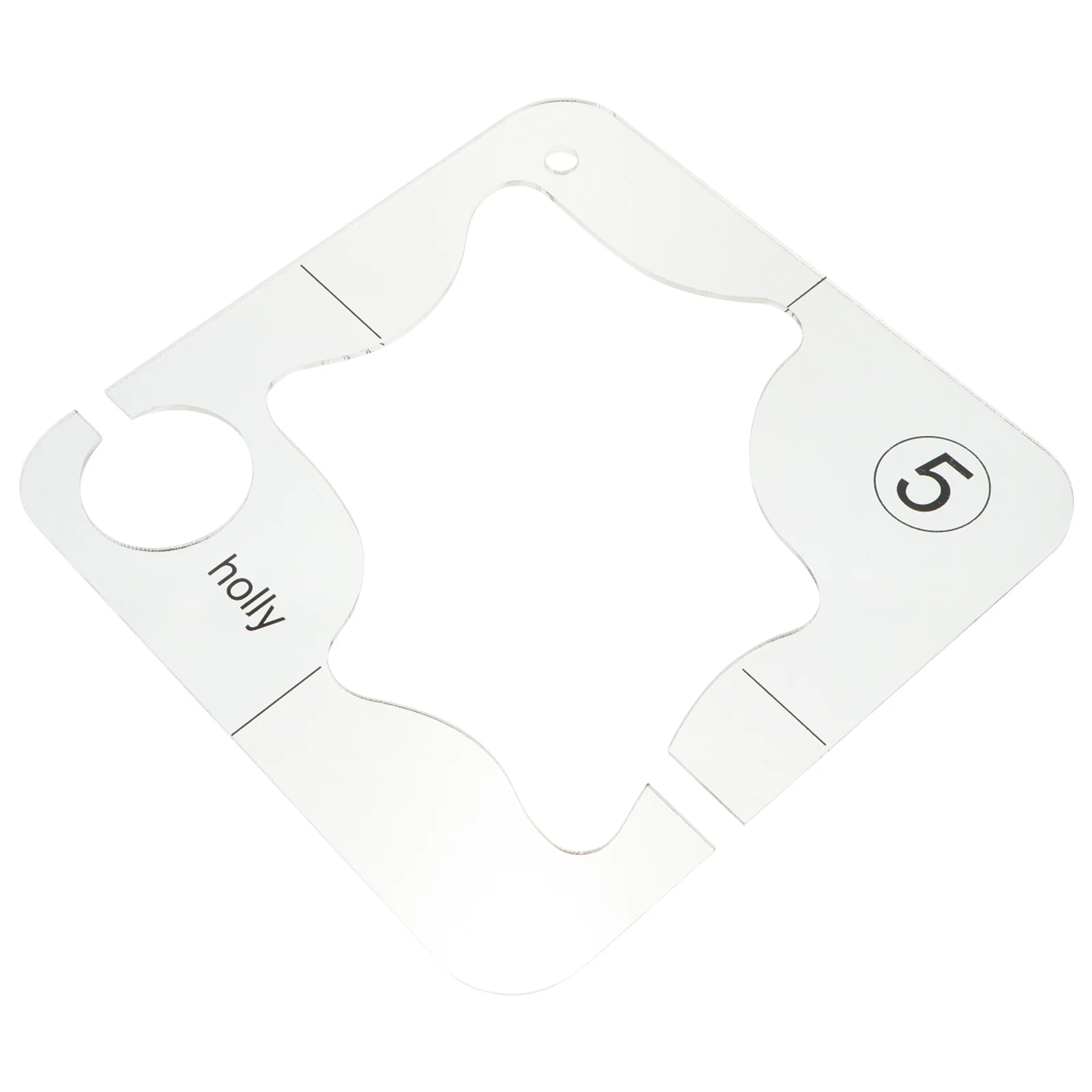 1 قطعة مسطرة خليط تصميم مجوف مسطرة خياطة اللحف من الأكريليك الشفاف قالب خياطة احترافي لخياطة القماش الحرفية #3