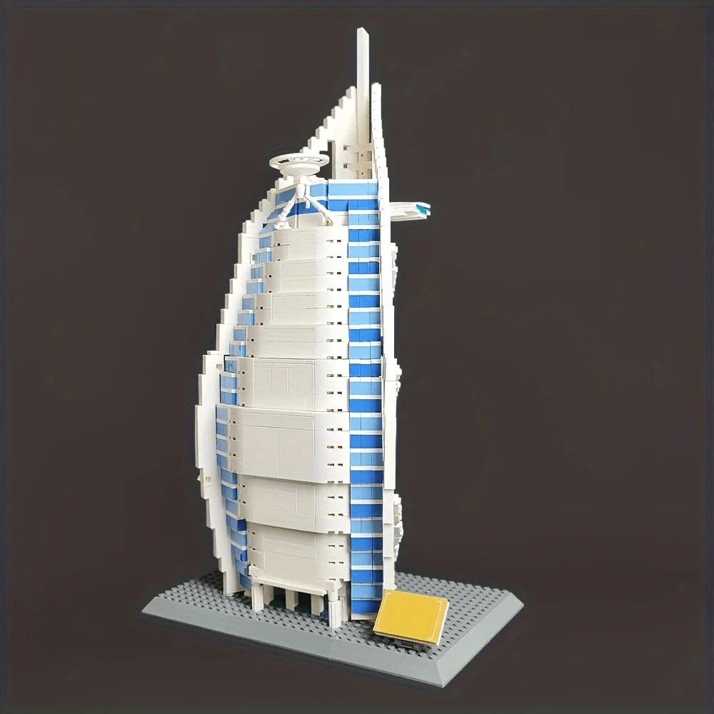 creative expert ideas The Burjal Arab Hotel of Dubai moc Building Block model toy gifts kieds children Christmas 1366pcs