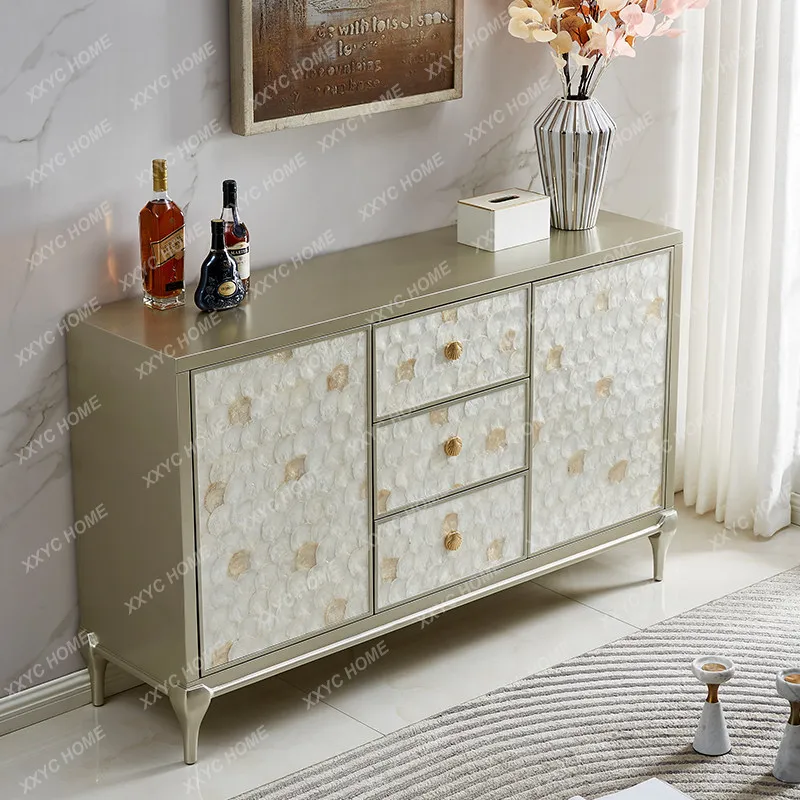 

M Solid wood entrance simple light luxury living room cabinet entrance hall aisle country decoration cabinet