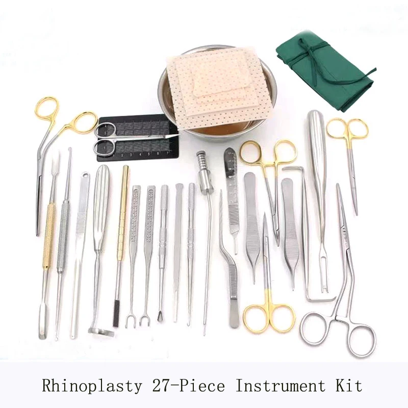 Rhinoplasty instrument kit cosmetic plastic stainless steel stripper prosthesis placement forceps nose instrument tool