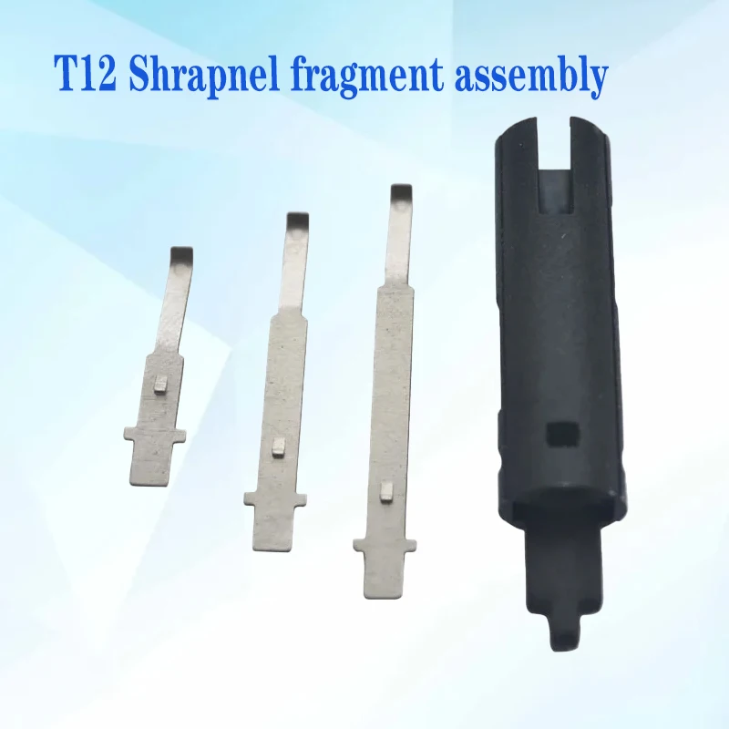 T12 Black Metal Handle Shrapnel Componente, 9501 Handle Shrapnel Assembly, DIY Ferro de solda, Espiral Joint Inner, 3Pcs por lote