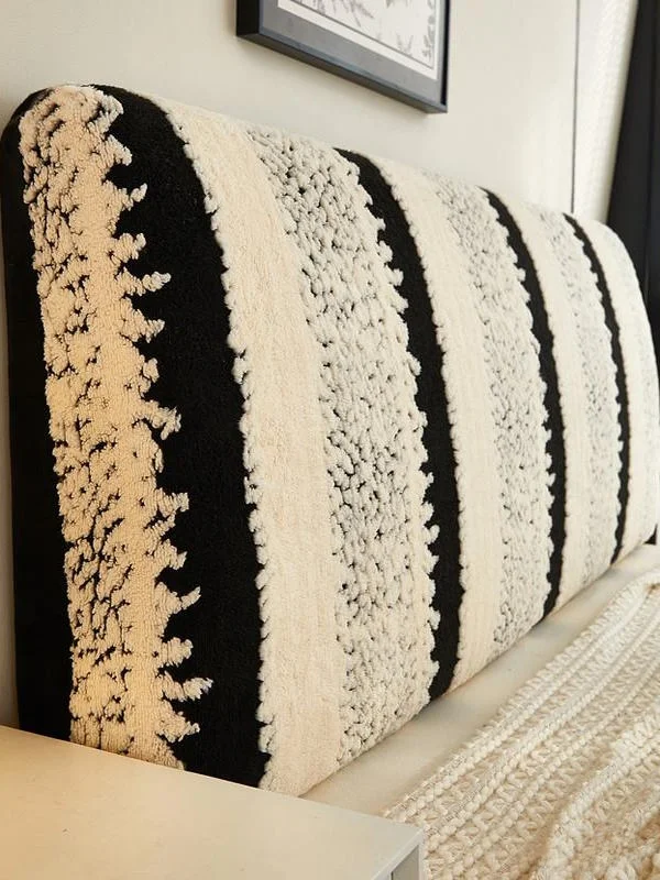 

Чехол для изголовья кровати с полным покрытием, мягкий, с подушками, элегантный, простой стиль, пылезащитный, домашняя ткань для спальни