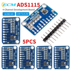 5pcs ADS1115 4-Channel Analog-to-Digital ADC Converter with Pro Gain Amplifier 16 Bit I2C 2.0V To 5.5V for Arduino Raspberry Pi