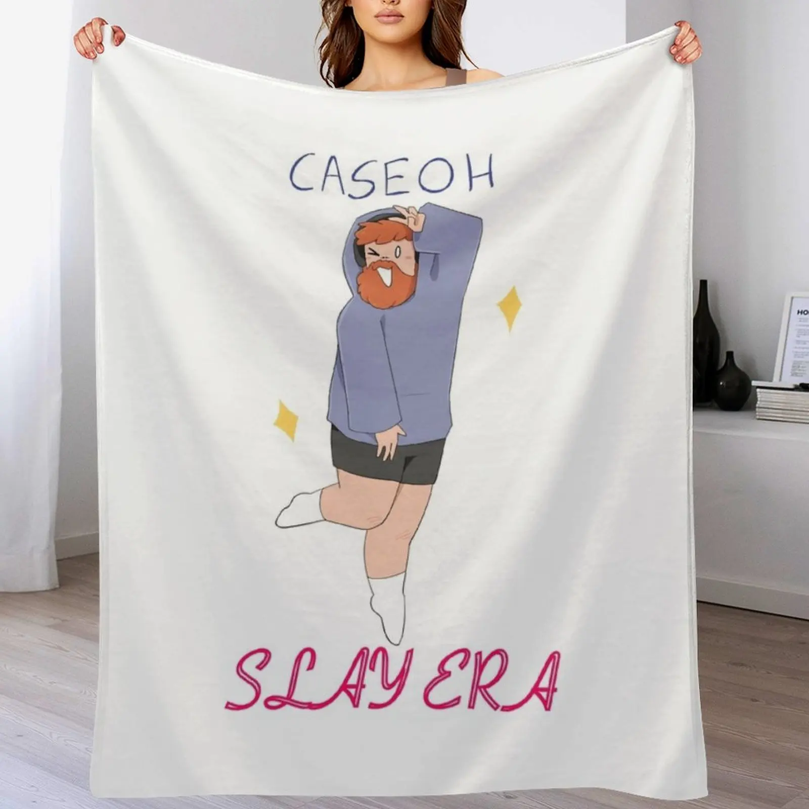

caseoh slay era Throw Blanket christmas decoration Picnic Hairys Soft Plaid Blankets