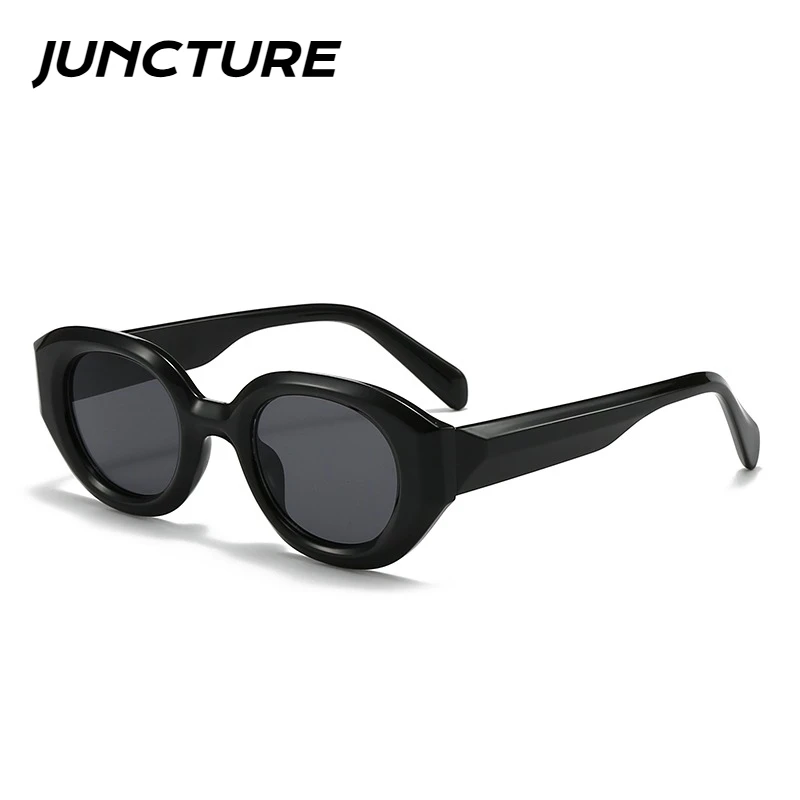 New Fashion Thick Frame Cat Eye Sunglasses Vintage Round Brand Design Sun Glasses Female Multi Color Eyewear UV400 Gafas De Sol