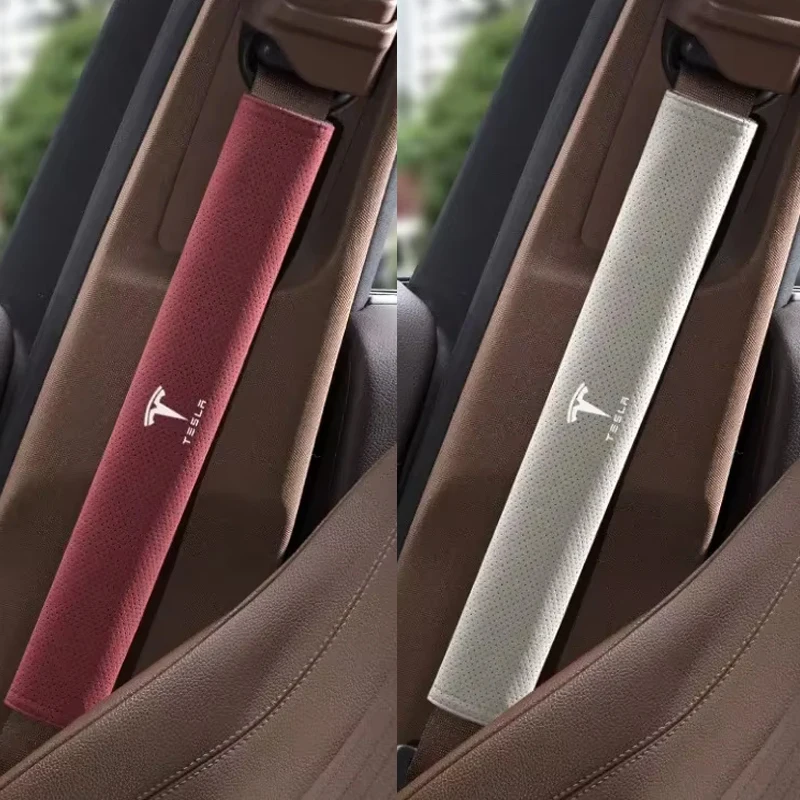 

2 шт. автомобильный плечевой ремень, чехол для ремня безопасности для Tesla Model 3 Y S X Roadster P75D P85D P90D P100D, аксессуары для интерьера