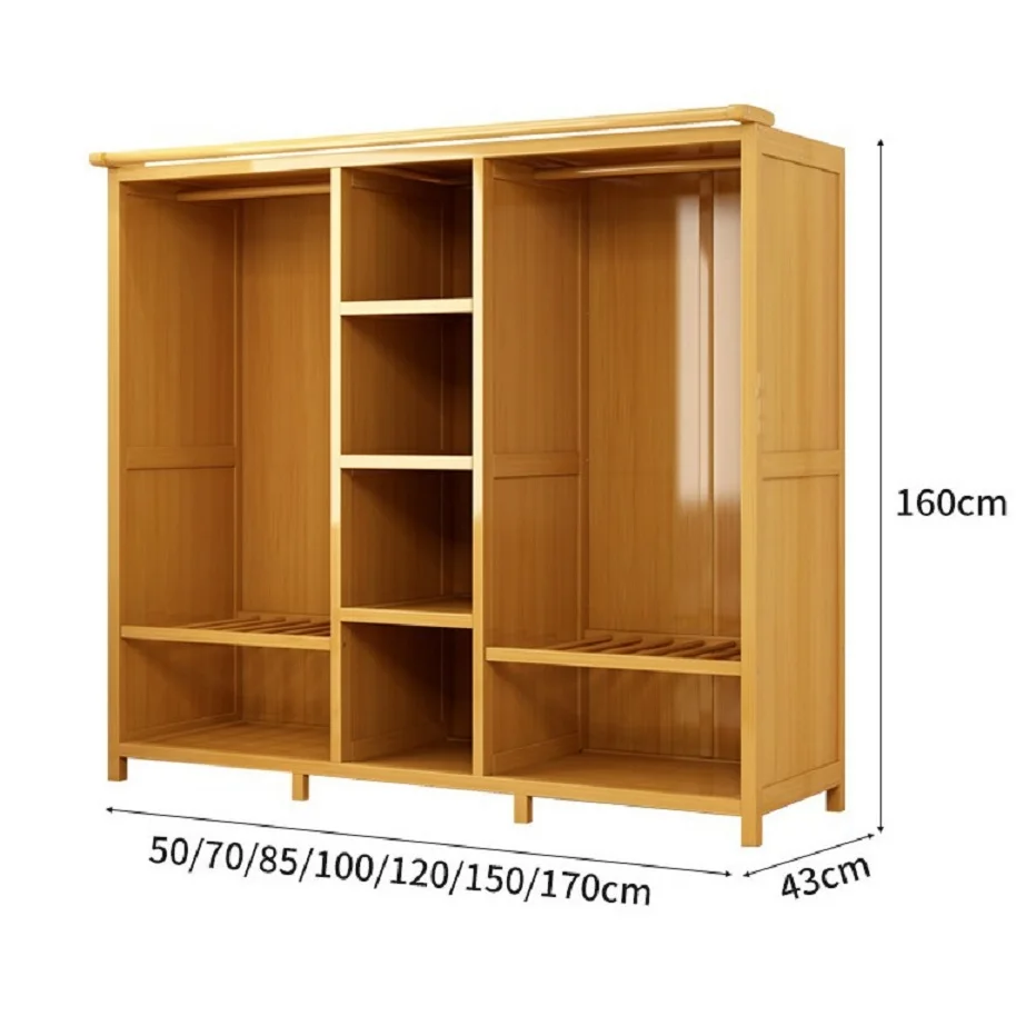 Simple wardrobe rental bedroom dustproof closet home economical multi-layer clothing storage rack image 6