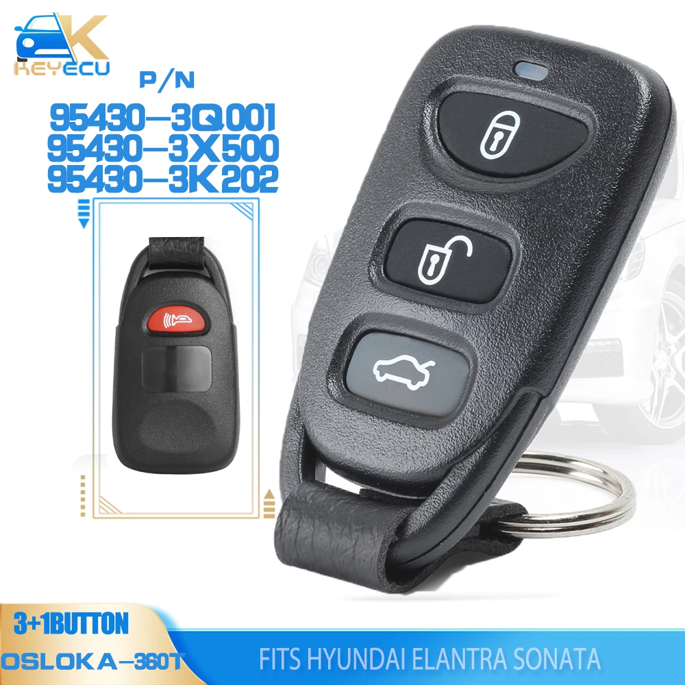 KEYECU P/N: 95430-3Q001/ 95430-3X500/ 95430-3K202 Remote Key Fob for Hyundai Elantra Sonata 2011 2012 2013 2014 2015 2016