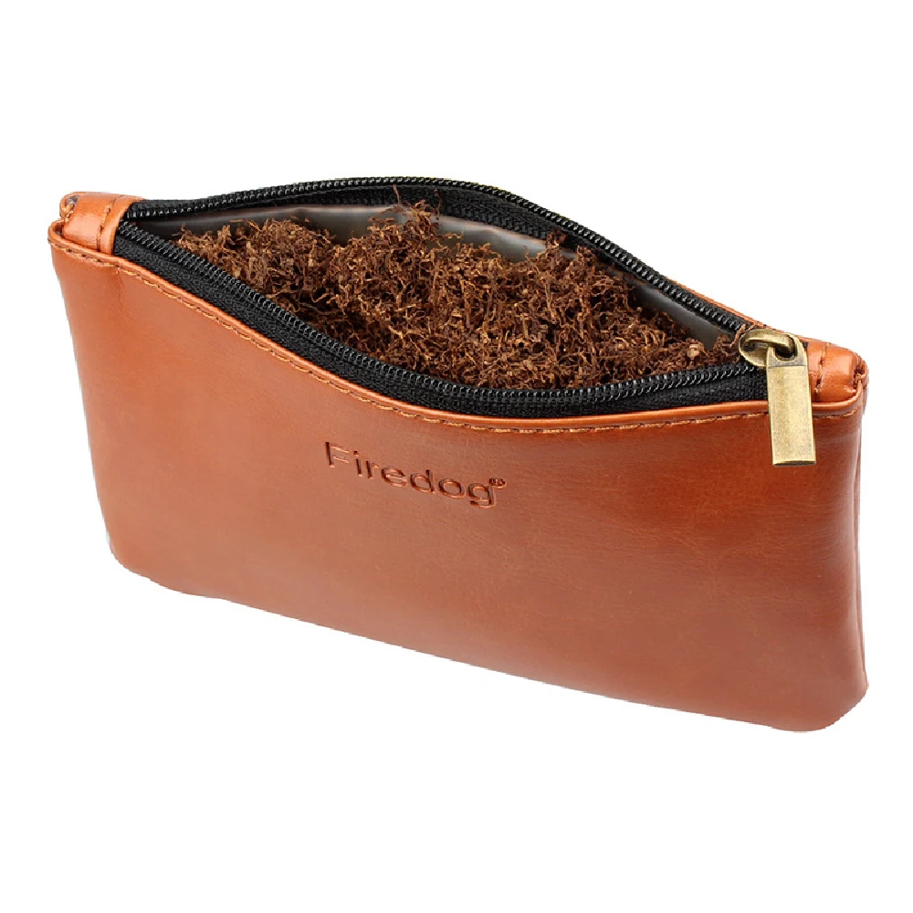 Premium All Weather Smell Proof Lockable Leather Mini Tobacco Stash Pouch Compact Durable Zipper Moisture Retention