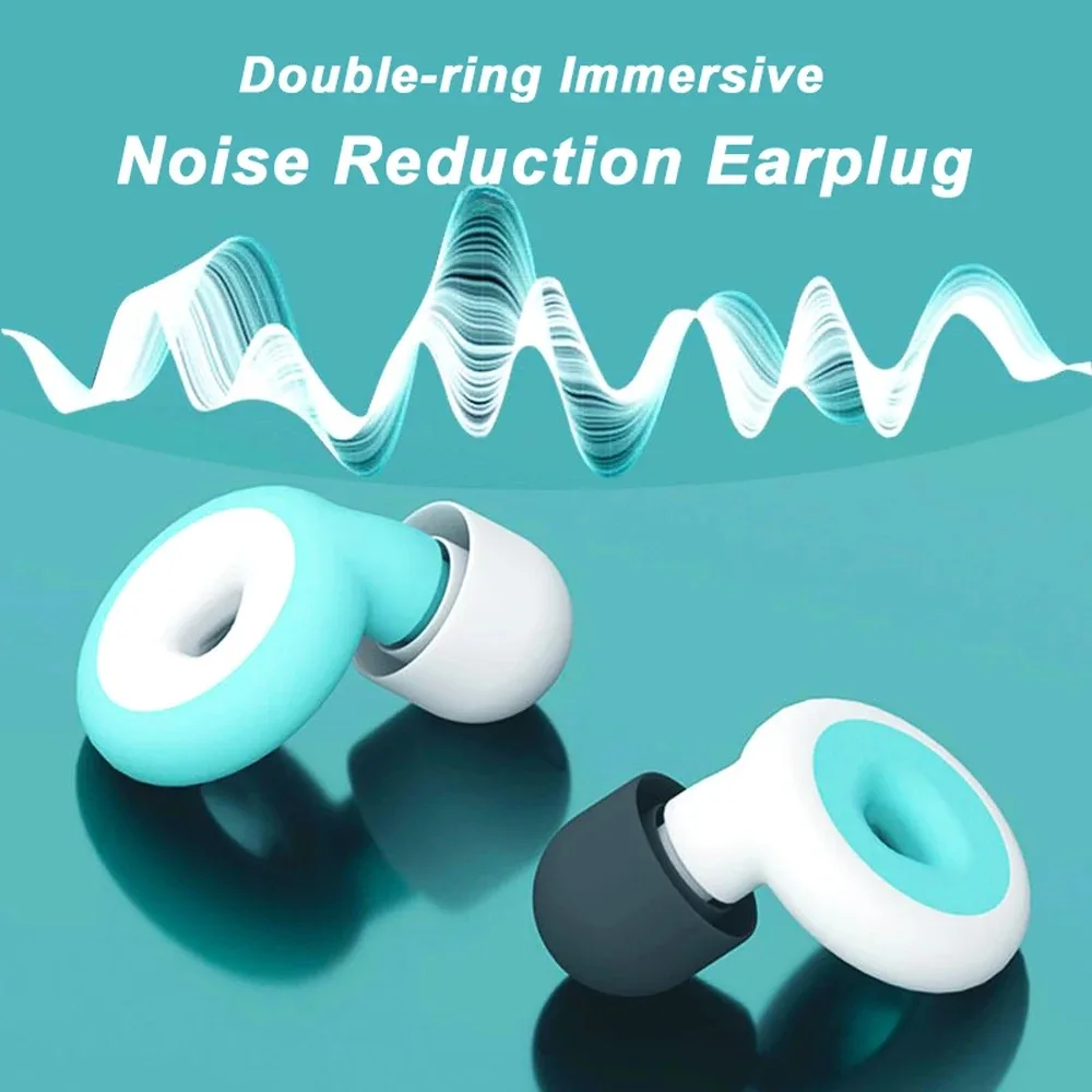 Noise Protection Sleep Noise Reduction Earplug Waterproof Silicone Noise-cancelling Earplugs Reusable Soft Silicone Earplug