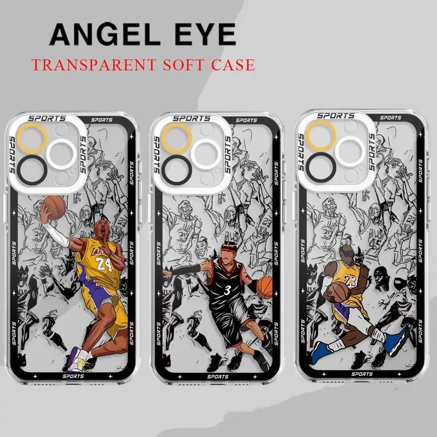 Cute Basketball Star Phone Case for Apple iPhone 15 16 Pro XS Max 13 14 Plus XR SE 7 8 12 11 Pro plus Matte