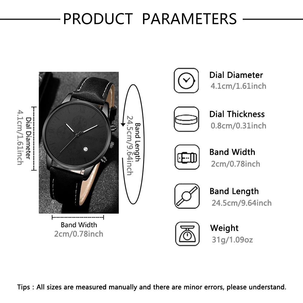 Men's and Women's Luxury Quartz Watch - Circular Dial, Quartz Movement, Perfect for Daily Wear and Perfect Gift. (Excluding Box)