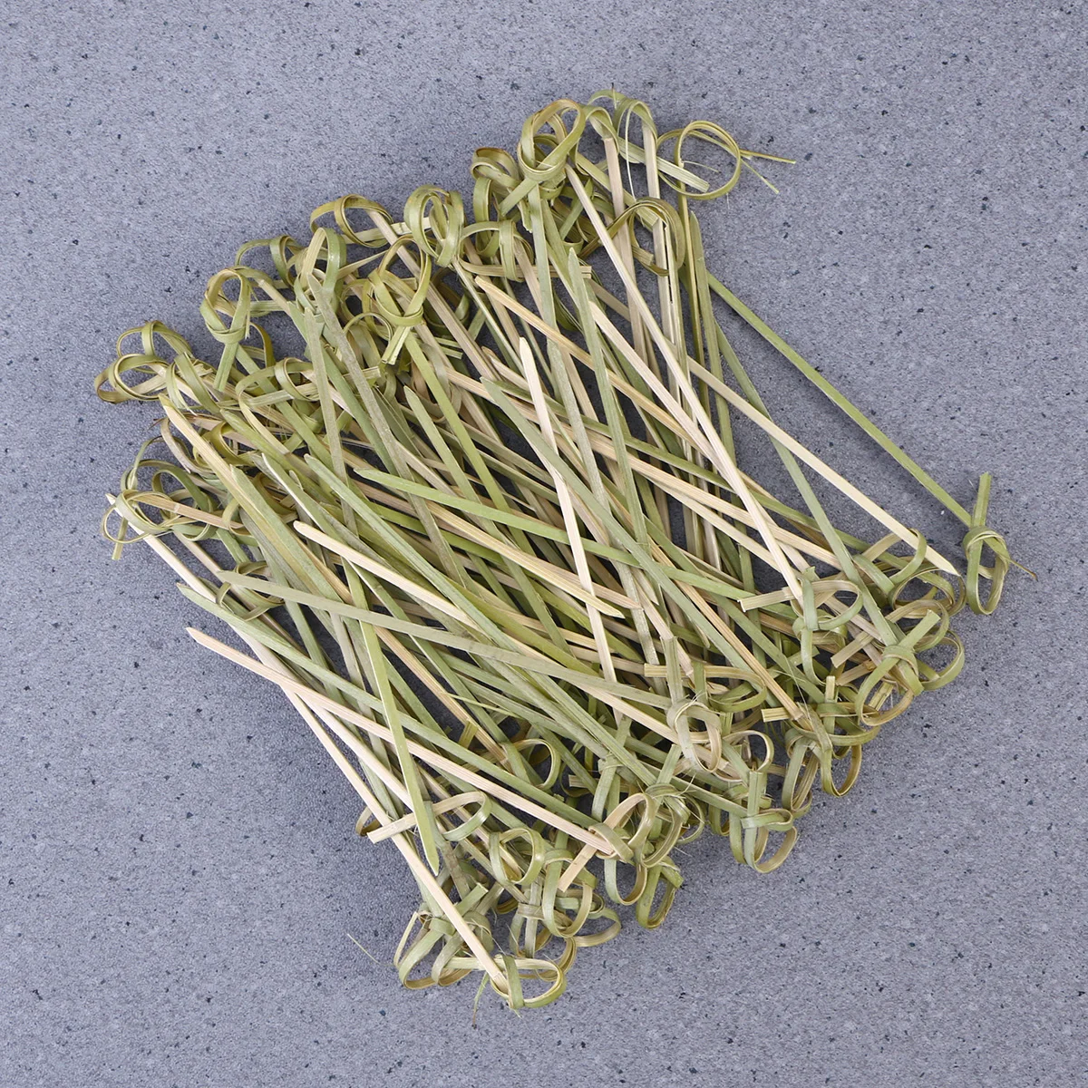 

100pcs Bamboo Knot Skewers Cocktail Picks 9Cm Food Grade Loop Twisted End Picks For Bbq Snacks Club Sandwiches Hors