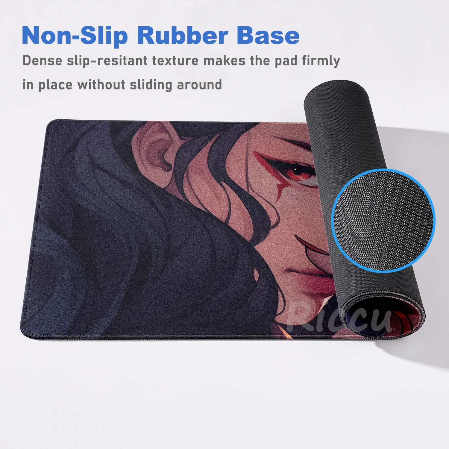 Japanese Ghost Warrior Mask Gamer Desk Mousepad HD Anime Carpet Desk Mat Gamers Accessories Gaming Keyboard Carpet Mousepad