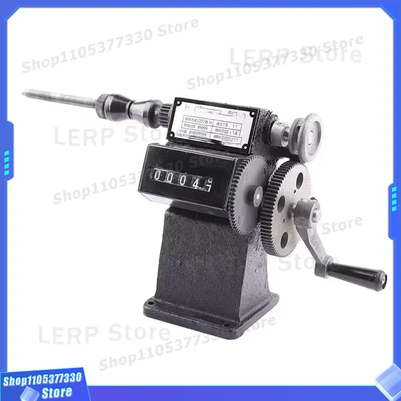 Manual Digital Counter Coil Winding Machine Portable Hand Crank Transformer Inductance Wire Winder Tool for Electronics
