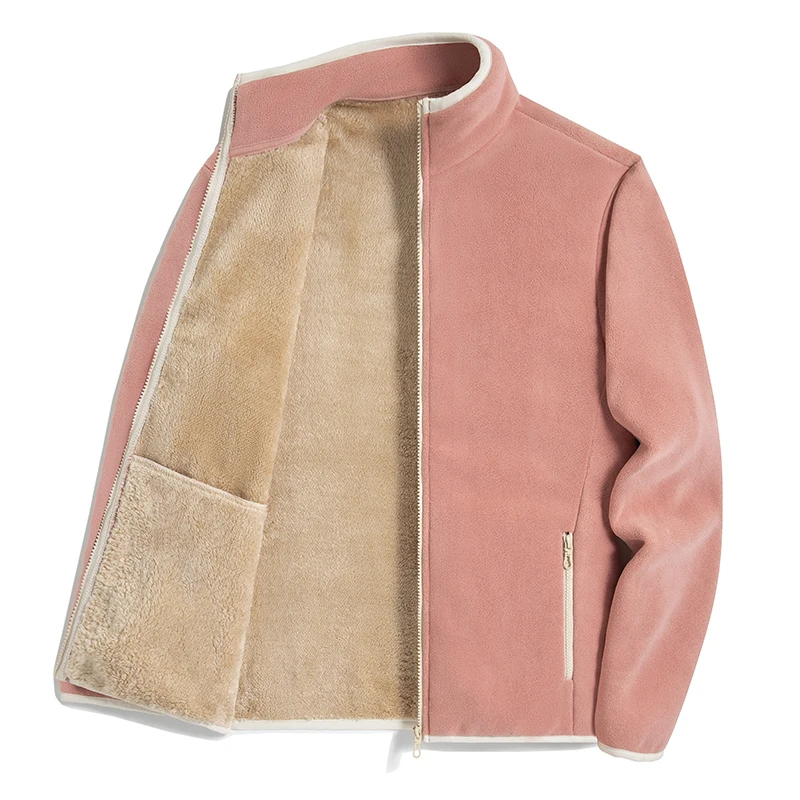 2026 New Women Polar Fleece Jacket Stand Collar Zip Up Warm Soft Coats Multi Colors Daily Outdoor Female Outerwear
