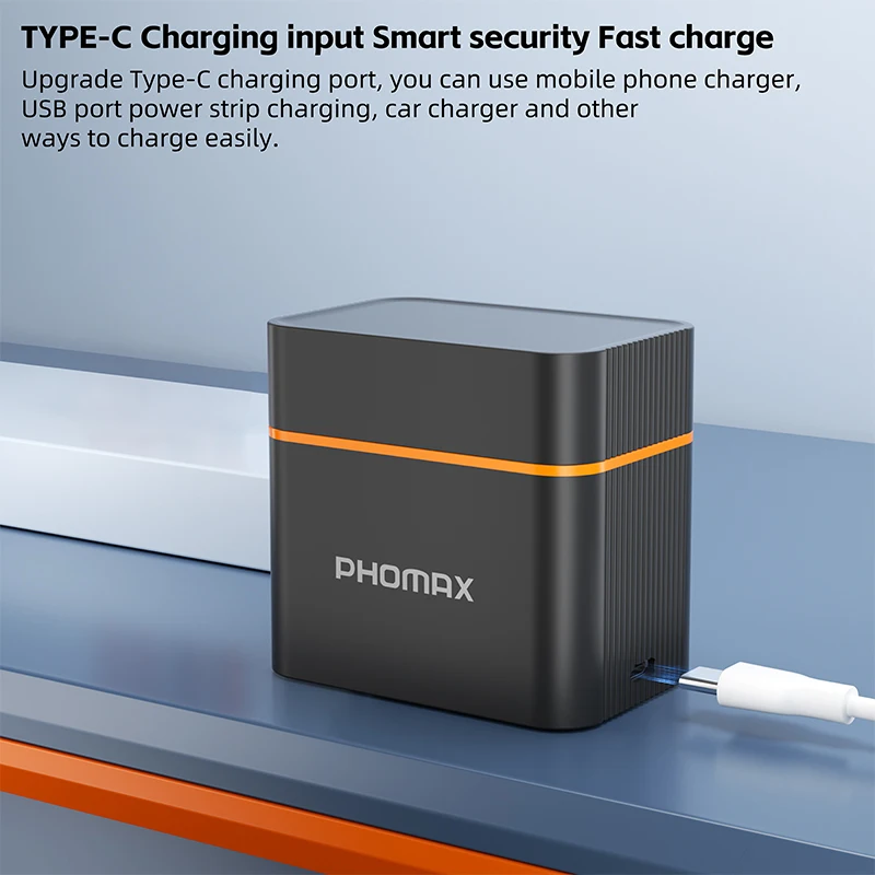 PHOMAX 8-Slot Smart Charger for AA/AAA Batteries 1.5V 4200mWh/1110mWh Fast-Charging Lithium Battery Set