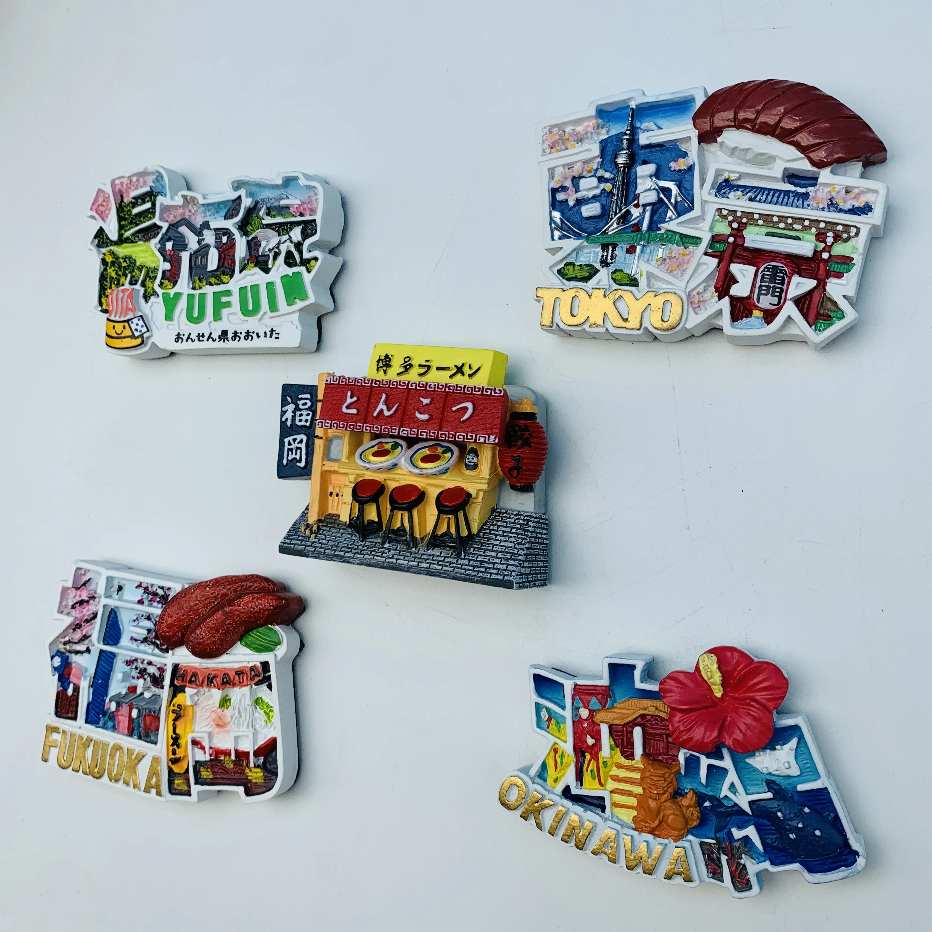 Japan Local Customs And Culture Tourist Souvenir Fridge Magnets Decoration Articles Handicraft Magnetic Refrigerator