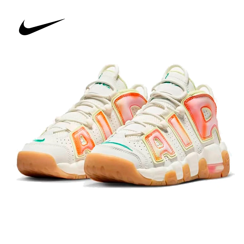 Nike Big Kids Air More Uptempo (GS) Sneakers Retro Unisex Youth Basketball Casual Shoes FB7702-100