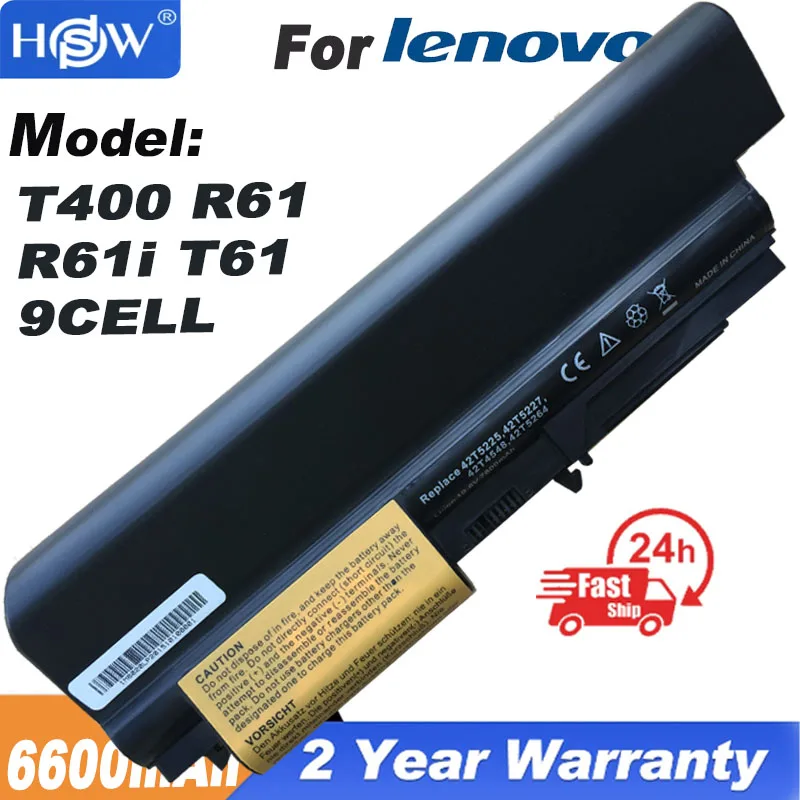 

9 Cells 7800mah Laptop Battery 41U3196 41U3198 ASM 42T5265 For IBM lenovo ThinkPad R400 T400 R61 R61i T61 T61p 9 Cells 7800mah