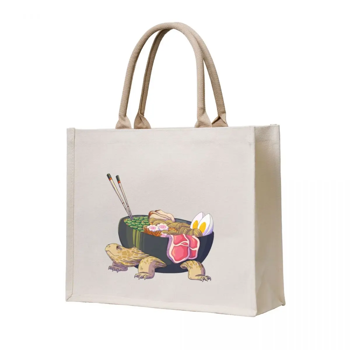 

Ramen Tortoise Tote Bag tote bags men canvas tote bag foldable reusable bag shopping
