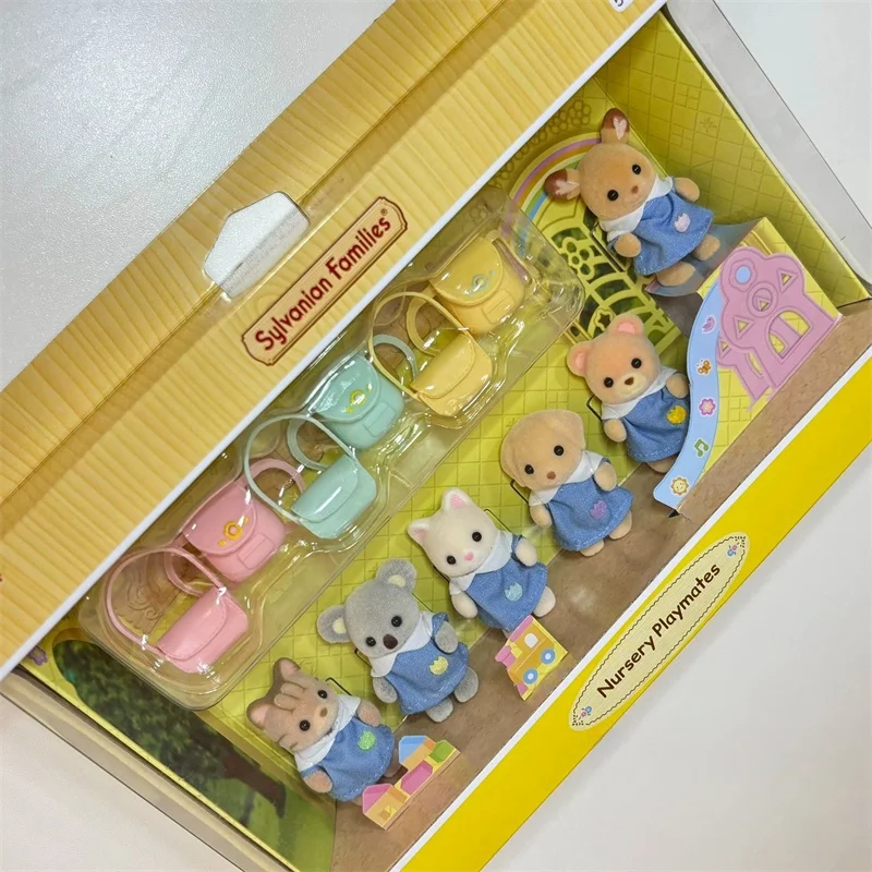 Japanese Original Sylvanian Families  Anime Figures Kindergarten Friends Rainbow Castle Kindergarten Doll Model Gifts Toys