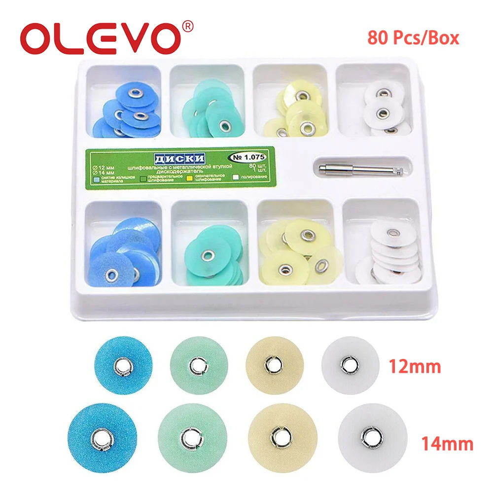 OLEVO Dental Polishing Disc Gross Reduction Contouring Composite Finishing Strips Mandrel Set Materials Teeth Whitening RA Shank