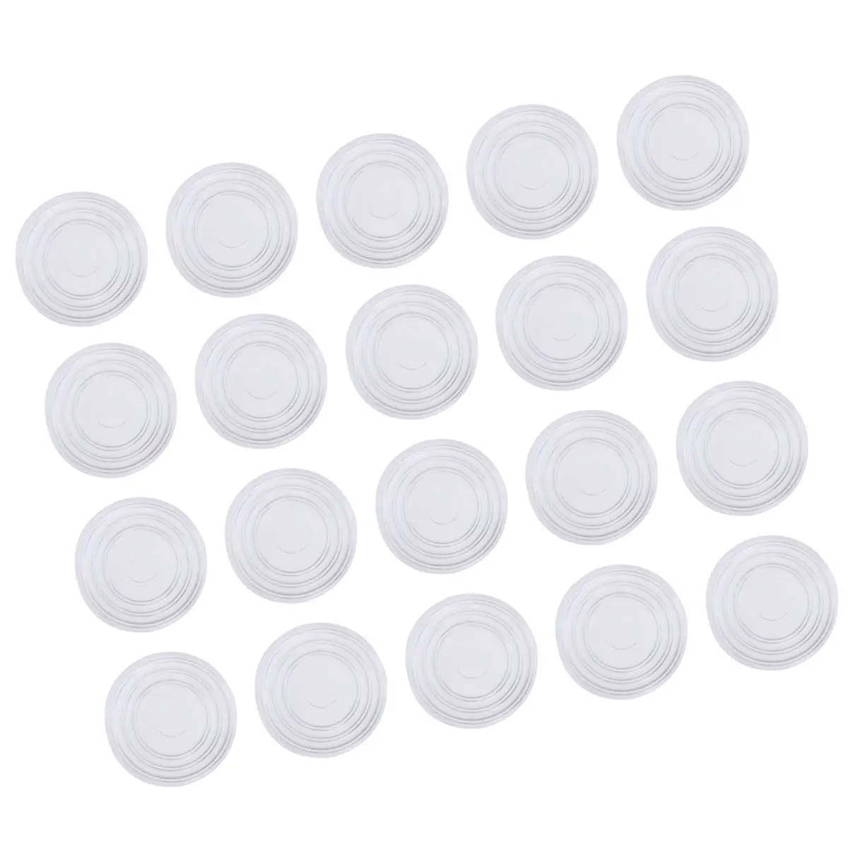 18Pcs Round Transparent Rubber Furniture Bumpers Non Slip Grip Pads Soft Door Buffers Glass Table Pads Cabinet Door Protection