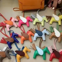 Mini Angel Pegasus Hand-sewn PU Leather Foal Pendant Ladies' Bag Fashionable and Exquisite Accessories Sister Best Friend Gift