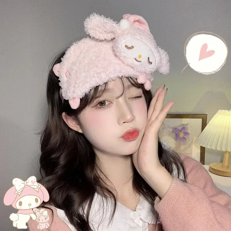 

Sanrio HelloKitty My Melody Kuromi Cinnamoroll Cartoon Animation Kawaii Sweet Soft Girls Eye Care Plush Sleeping Eye Mask Gifts