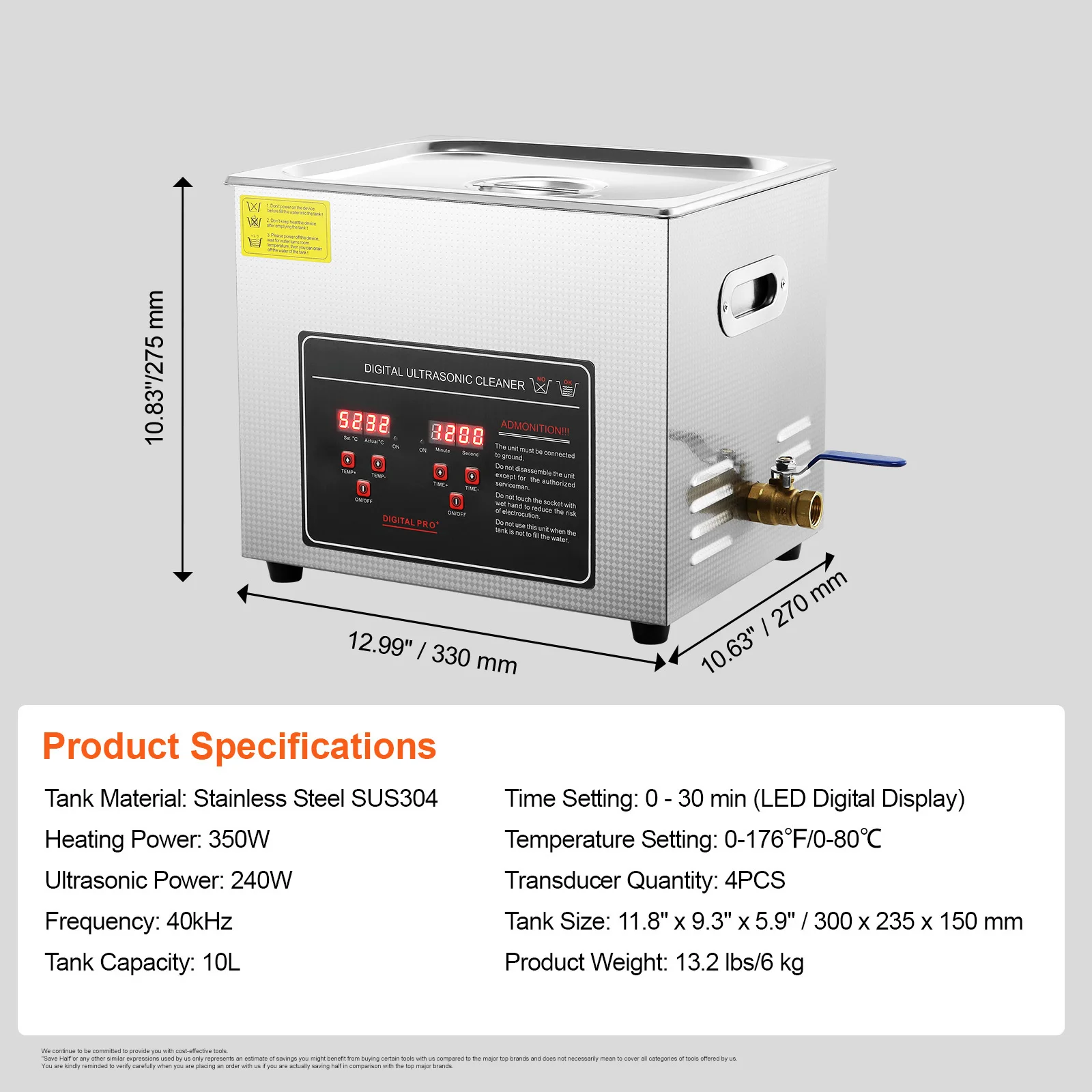 SucceBuy 2L 3L 6L 10L 22L 30L Ultrasone Reiniger Rvs Draagbare Reiniging Wasmachine Echografie Huishoudapparaat