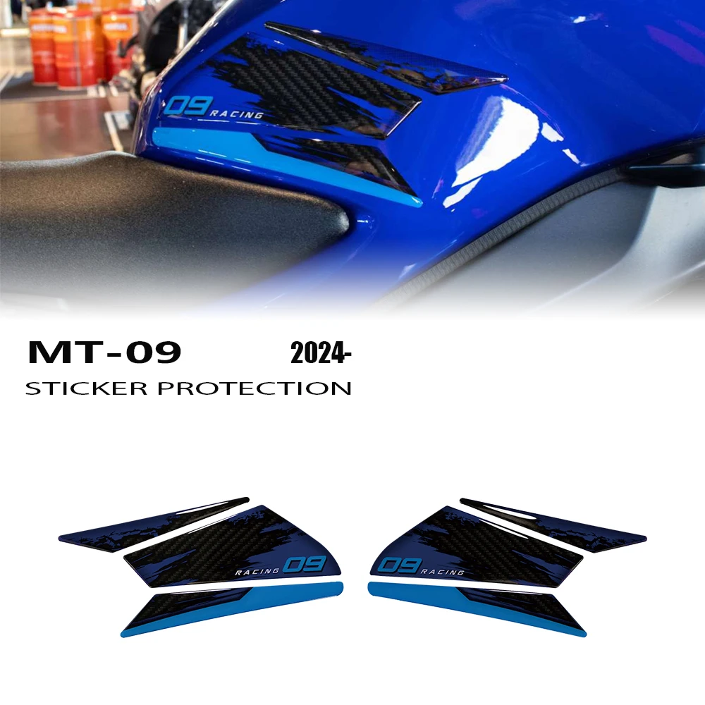 

For Mt-09 MT 09 MT09 2024 2025 Motorcycle Side Tank Pad Protection Decorative 3D Stickers