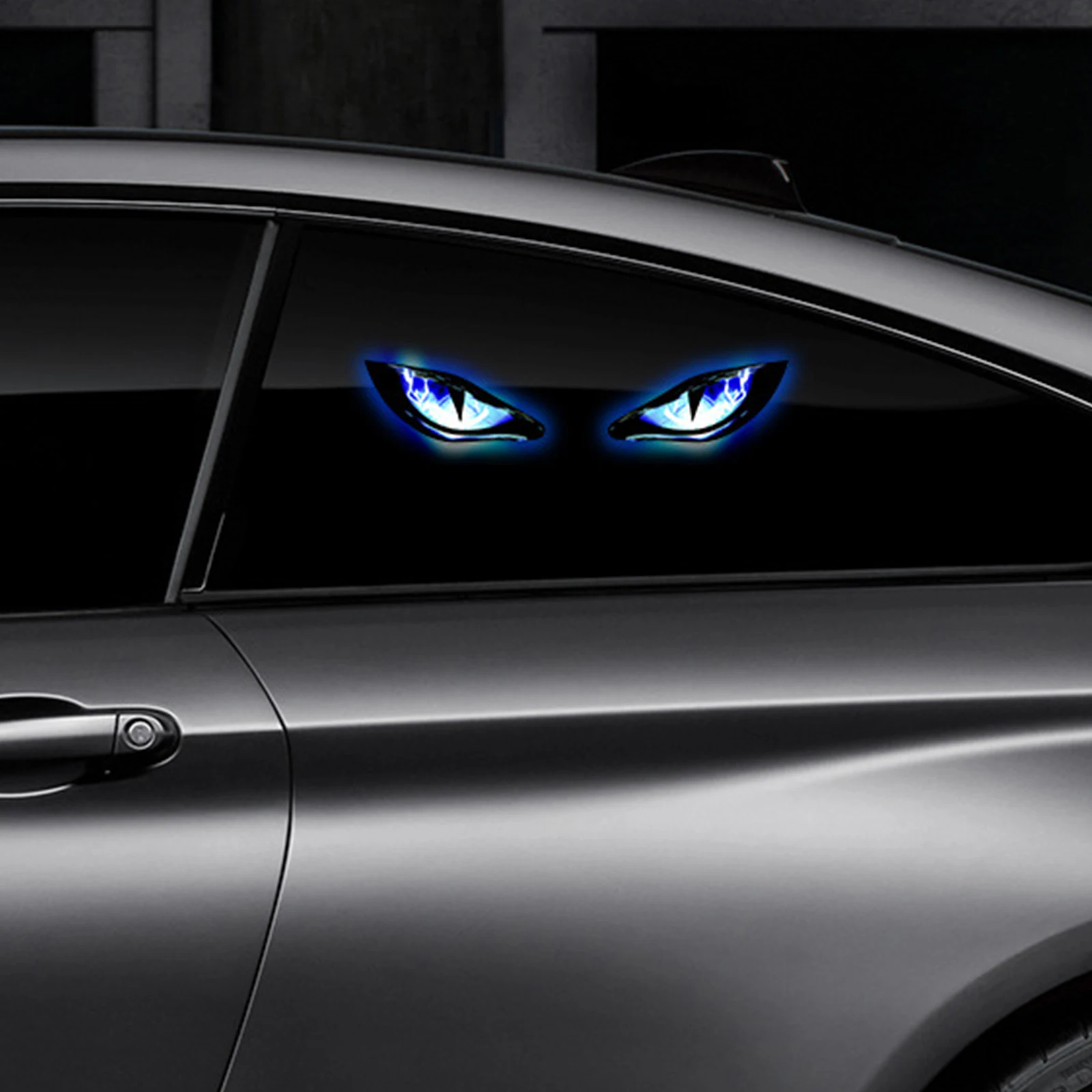 Solar Eyes Light Easy Installation & Reflective Beam Warning Car Window Decorative Light for SUV Truck Van Decoration
