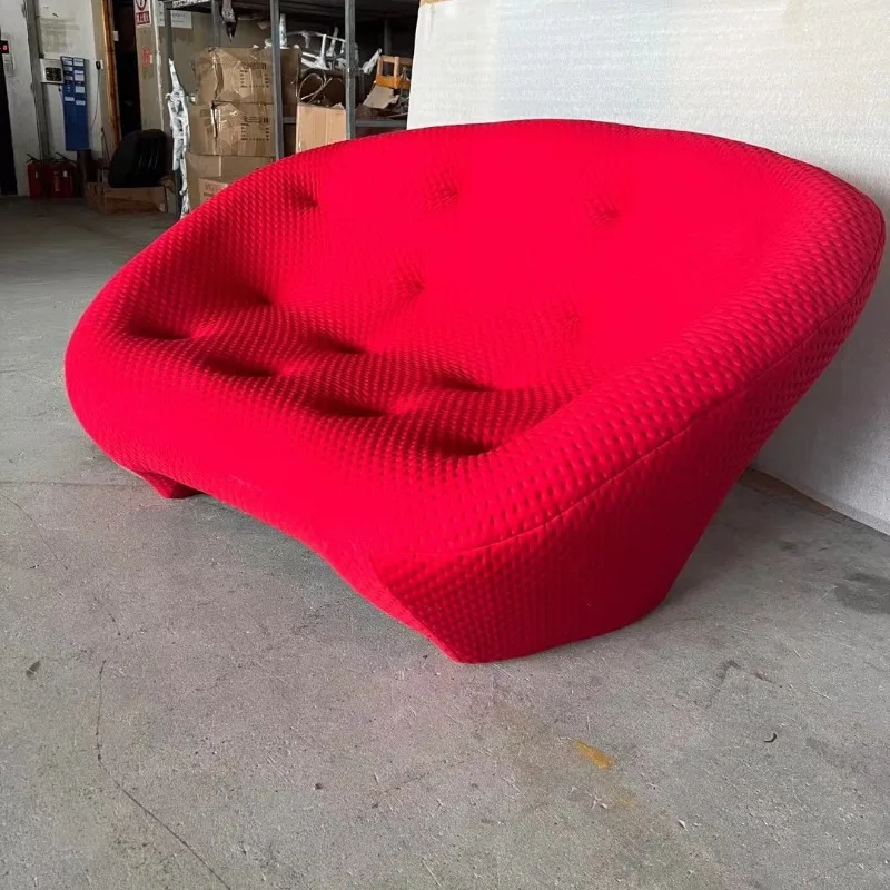 Living room sofa, homestay straight row fabric sofa