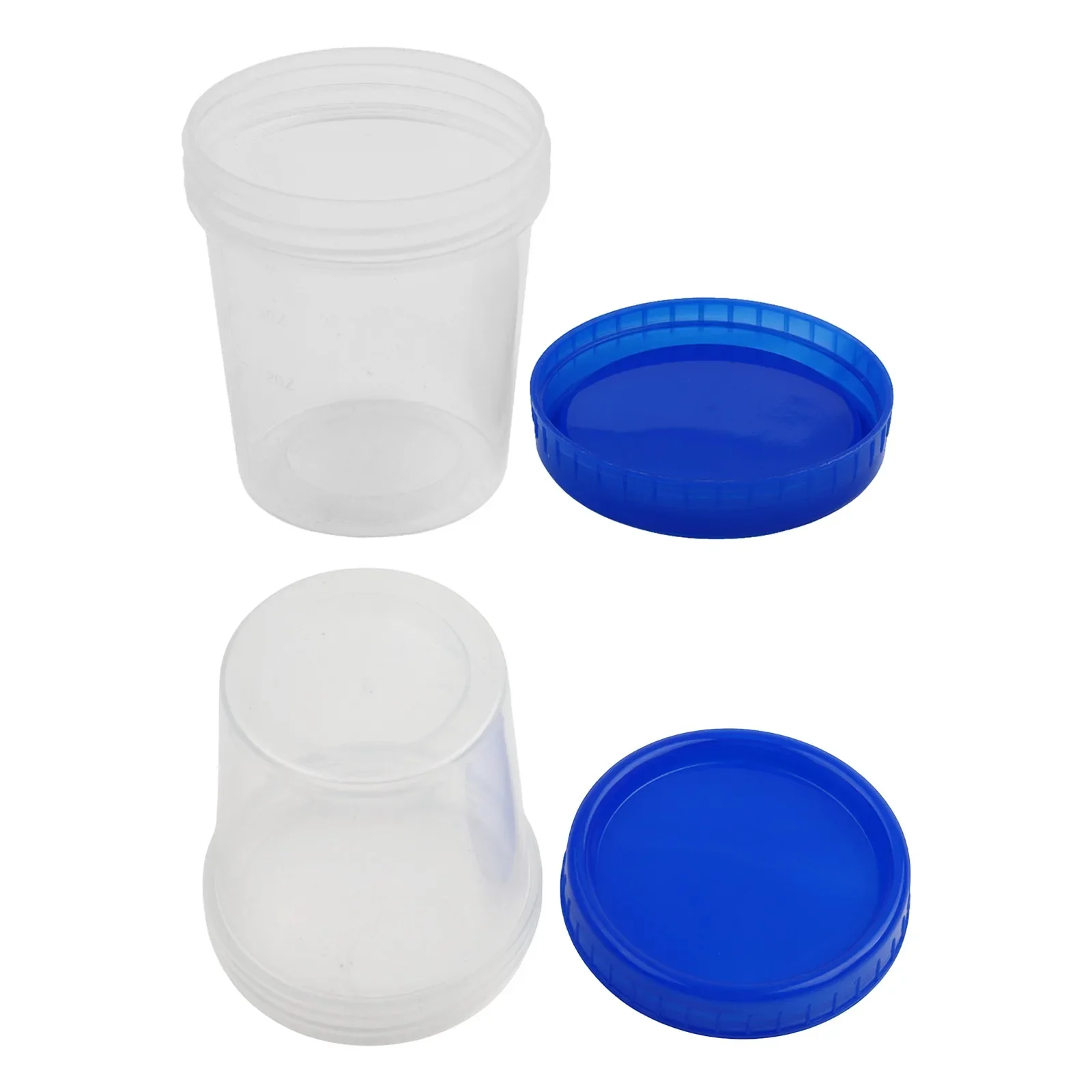 Graduated Cups Measuring Cups Wide Application With Plastic Cover 2 Colors Container DIY Plastic Specimen Pot Cup 120ml