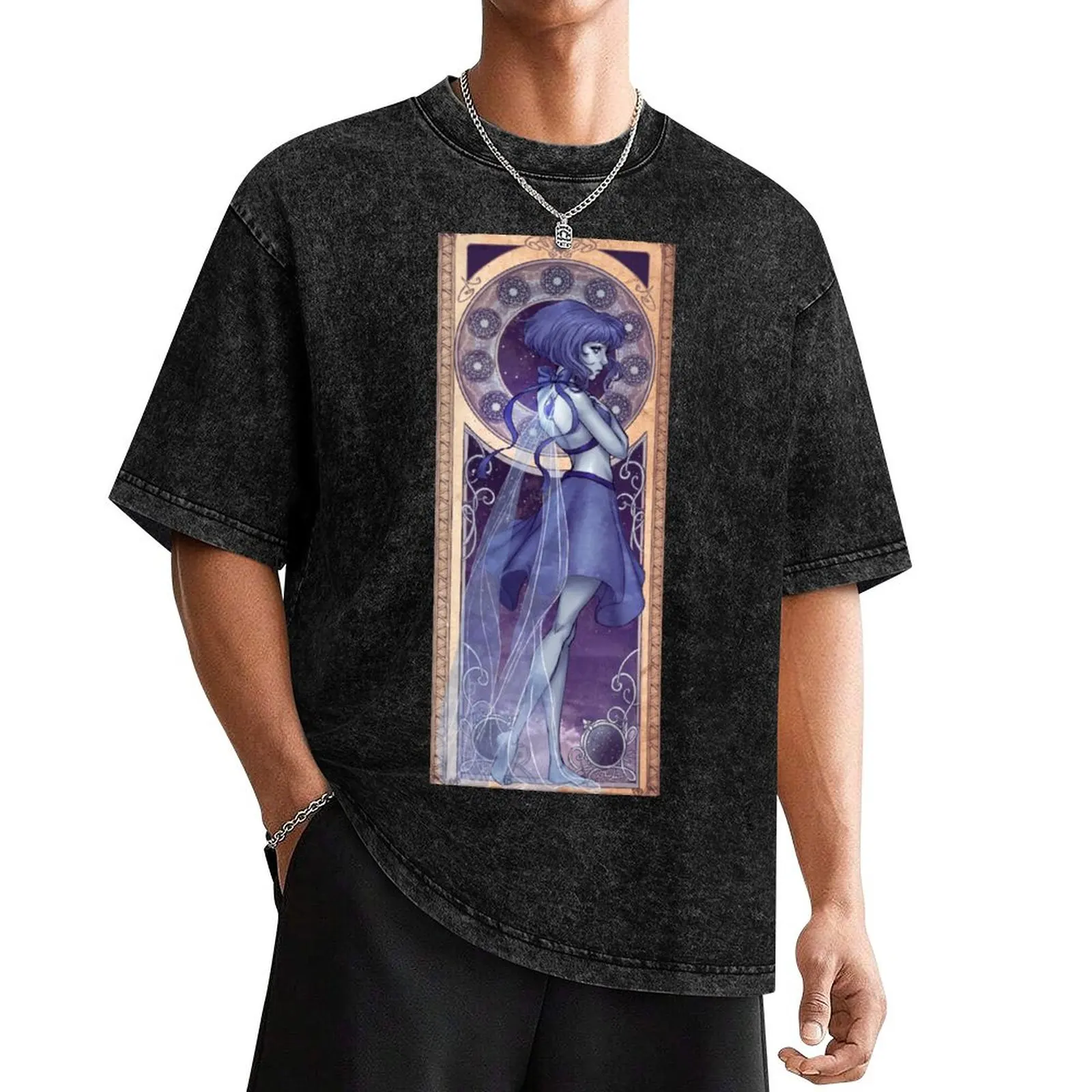 Lapis Lazuli Mucha T-Shirt anime stuff blacks animal prinfor boys oversized t shirt shirts graphic tee men