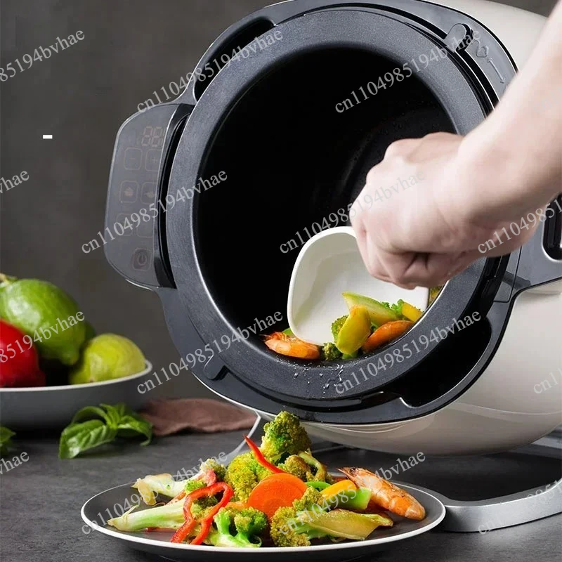 220V  Intelligent Automatic Stir Frying Machine Household Electric Cooking Wok Pot Non-stick Multifunctional Cooker Pot 2000W