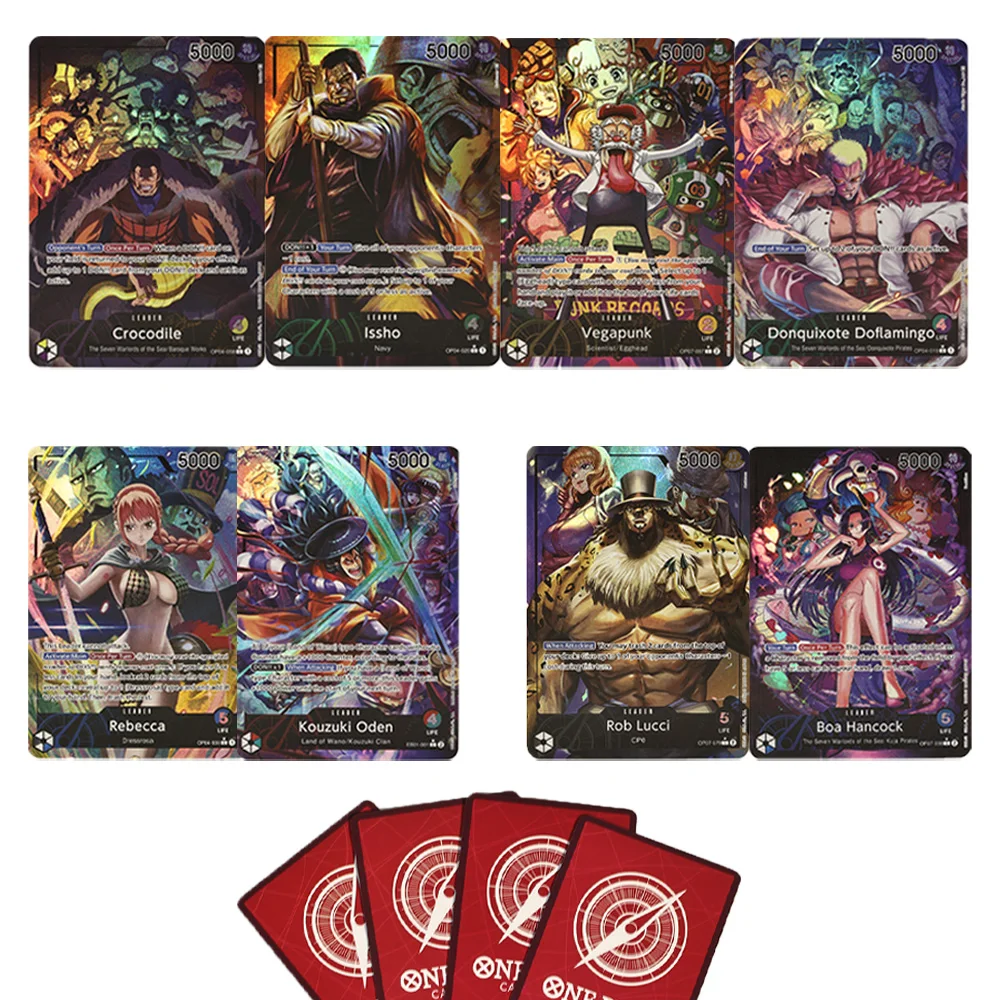 

Anime ONE PIECE OPCG Proxy Cards Foil Leader Luffy / Hancock / Yamato / Lucci / Pudding English Collectible Game Cards Gift