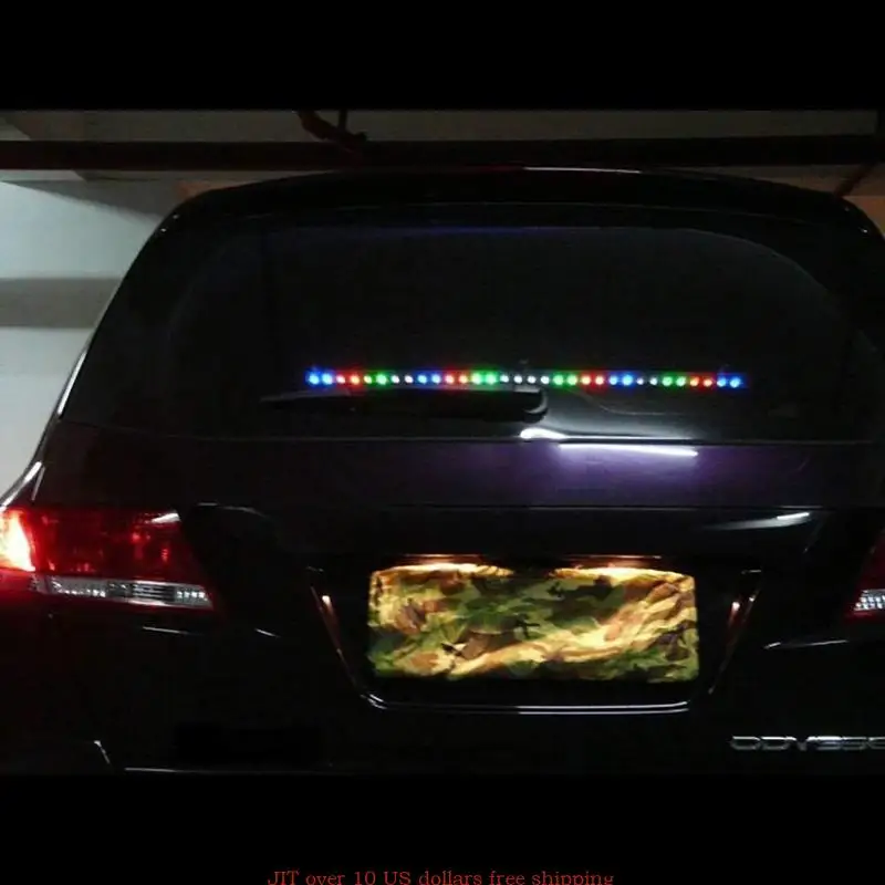 7-kolorowy RGB 48-LED Knight Night Rider skaner listwy oświetleniowe bezprzewodowy zdalnego sterowania nadaje się do SUV