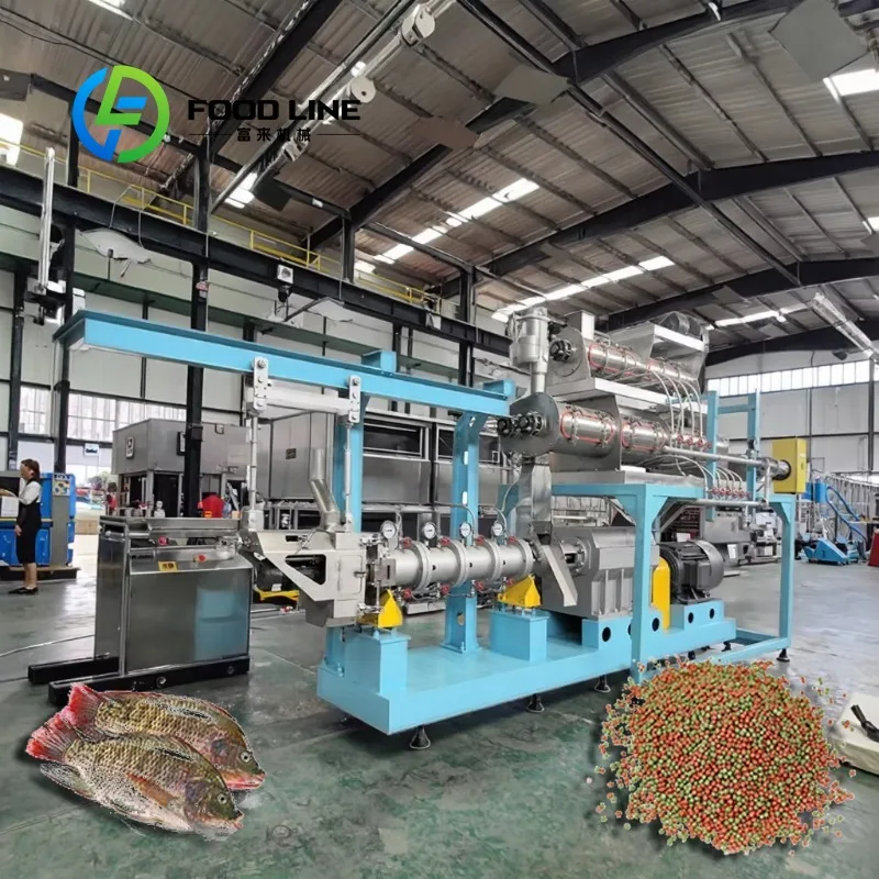 Customized Industrial Twin Screw Stainless Steel Extruder High Quality Floating Fish Feed Production Making Equipment